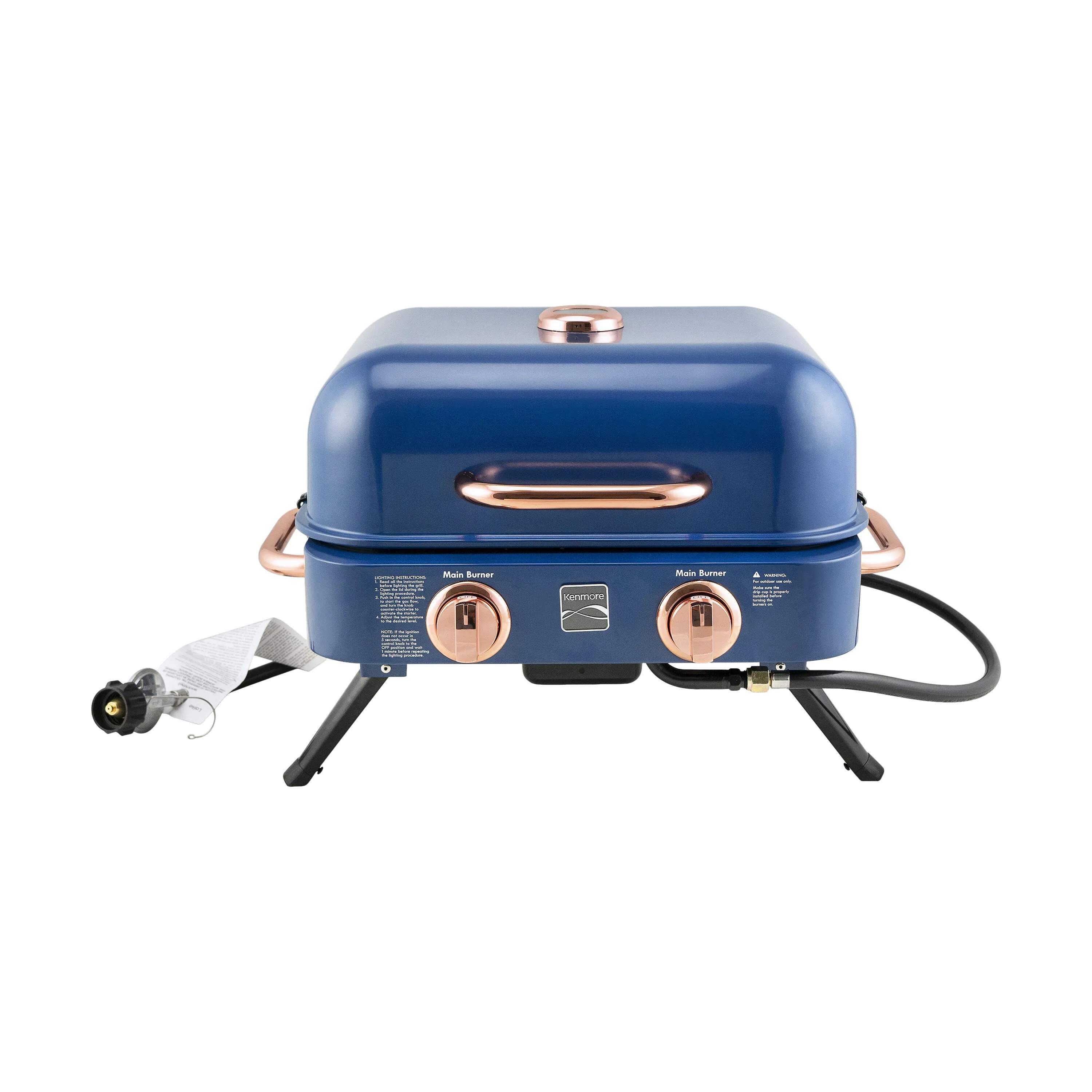 Retro Gasgrill, blue, large
