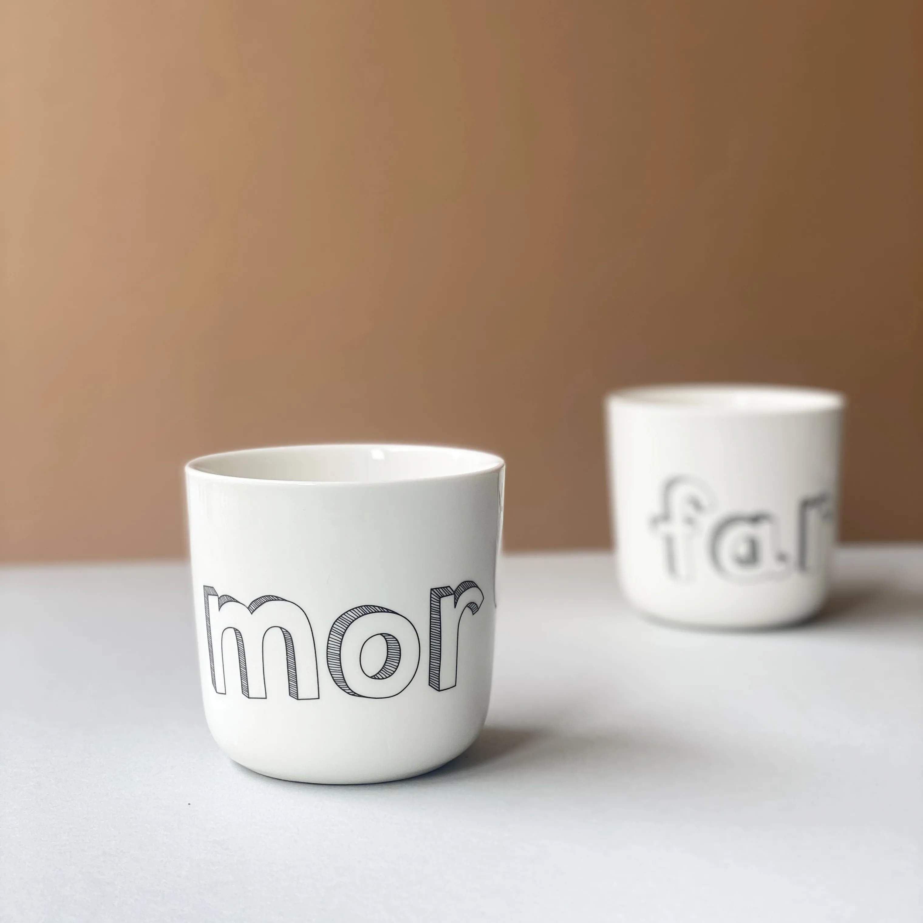 Liebe Krus og kopper med hank Kop - Mor i Mor, 2