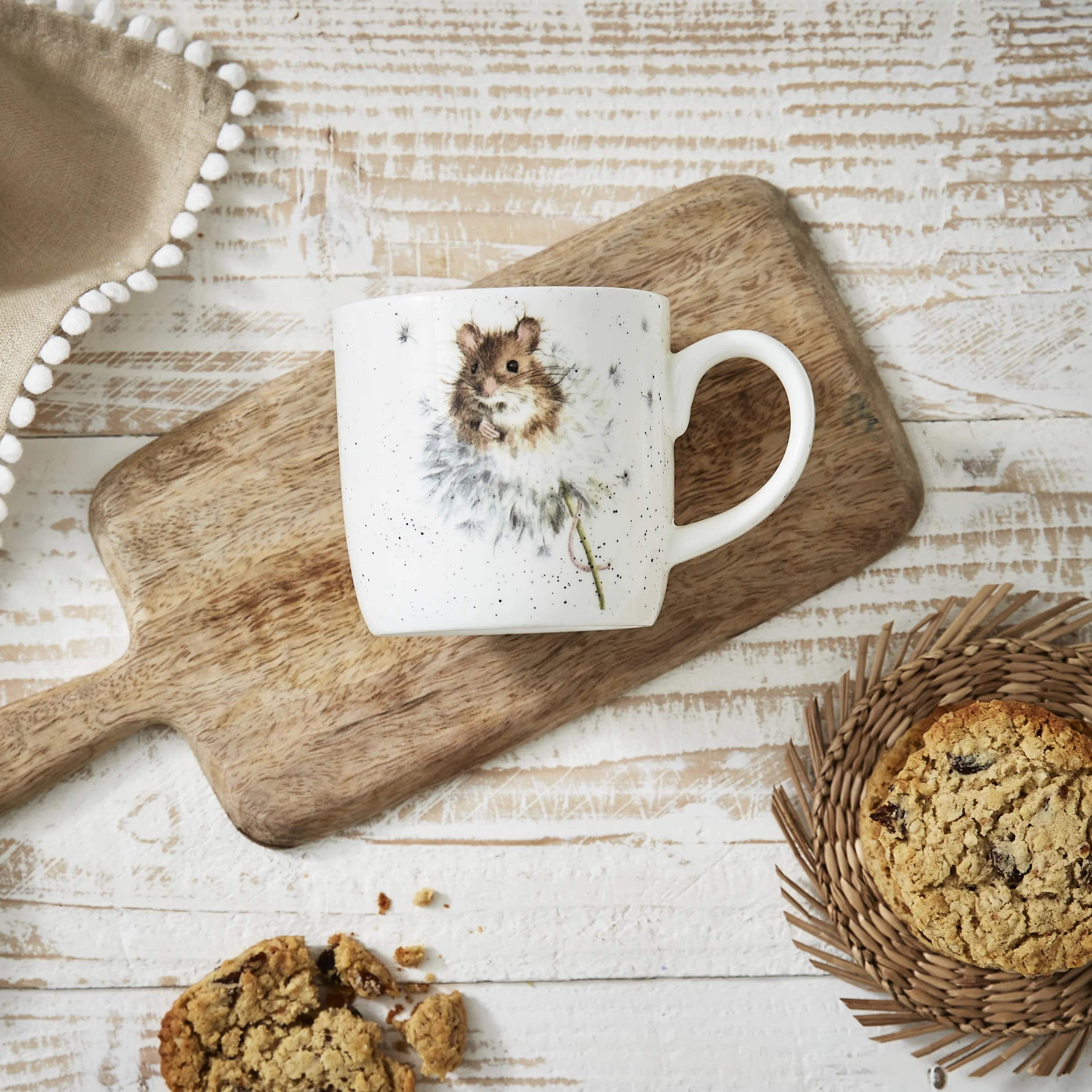 Royal Worcester Krus og kopper med hank Wrendale Krus - Country mice i Sød mus, 2