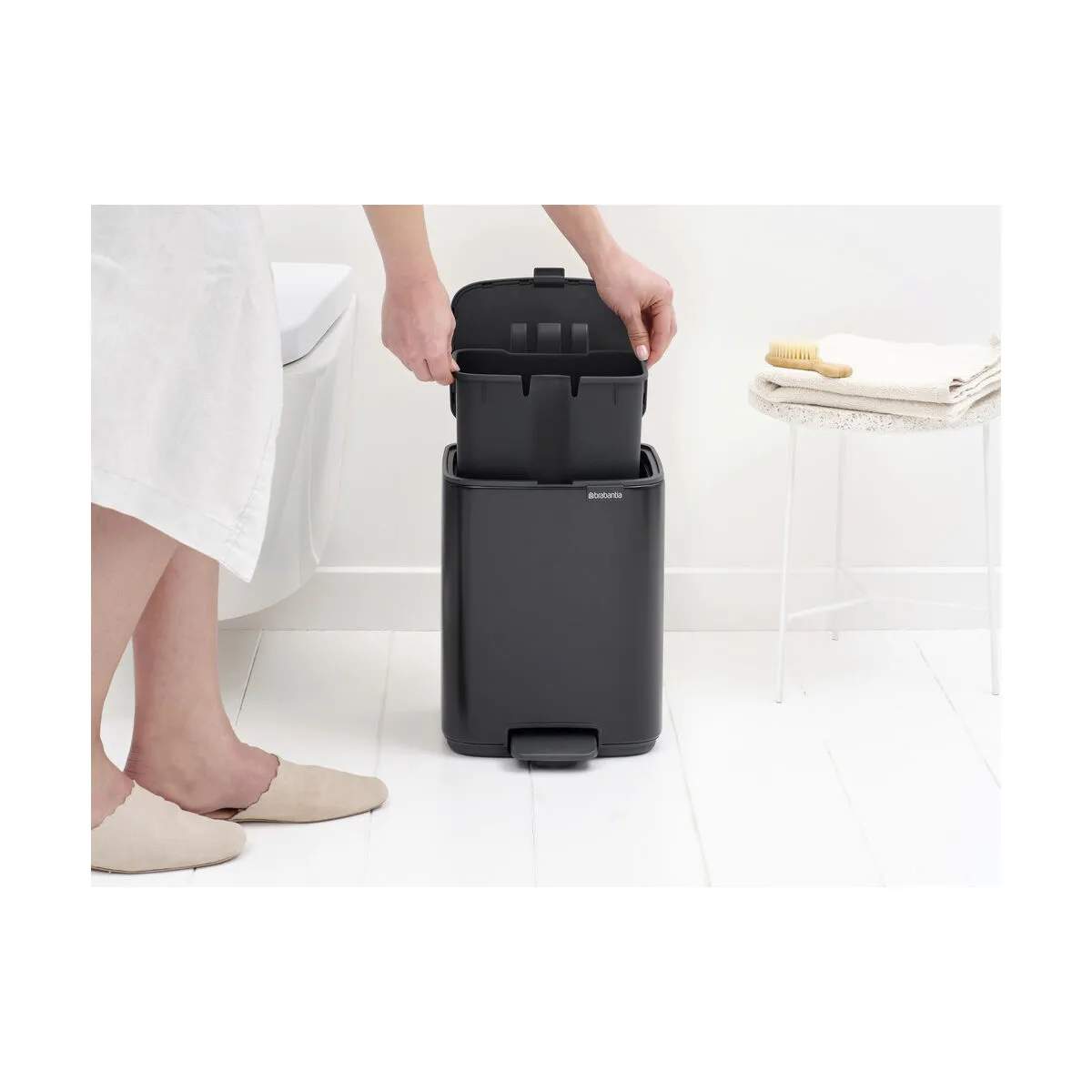 Brabantia Pedalspande Bo Pedalspand i Mat sort, 7 L, 4
