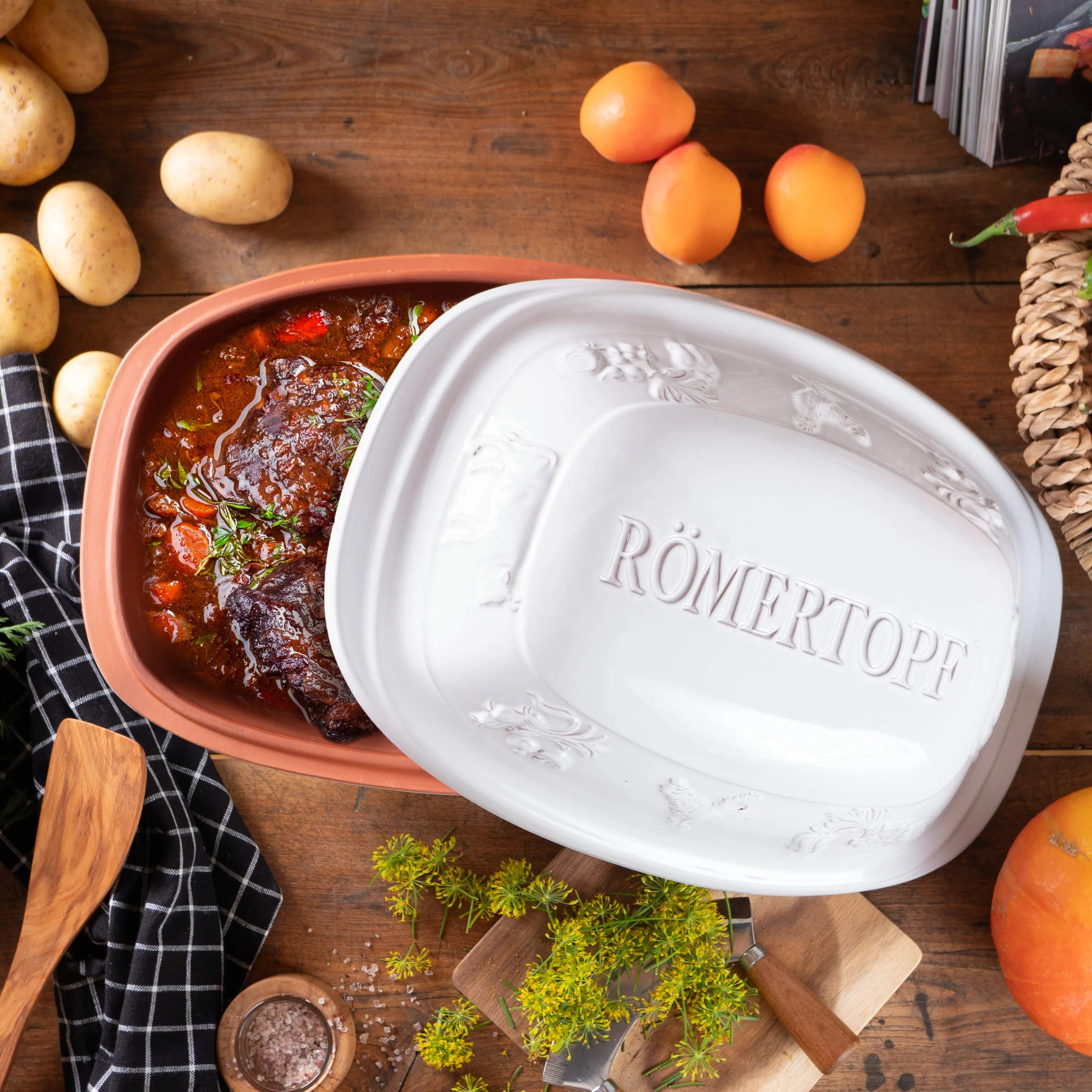 Römertopf Stegesøer Rustico Stegeso i Hvid, 5 L, 3
