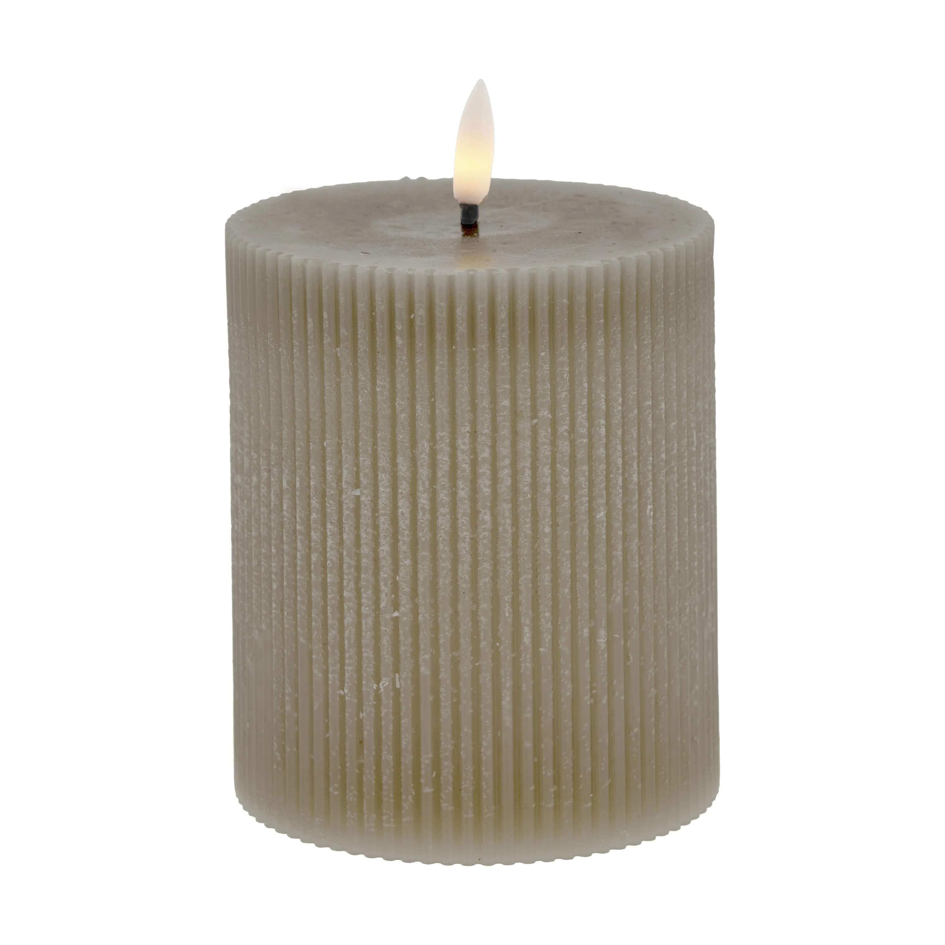 Lene Bjerre LED-lys Lillia LED Bloklys i sand, H12 x Ø10 cm, 1