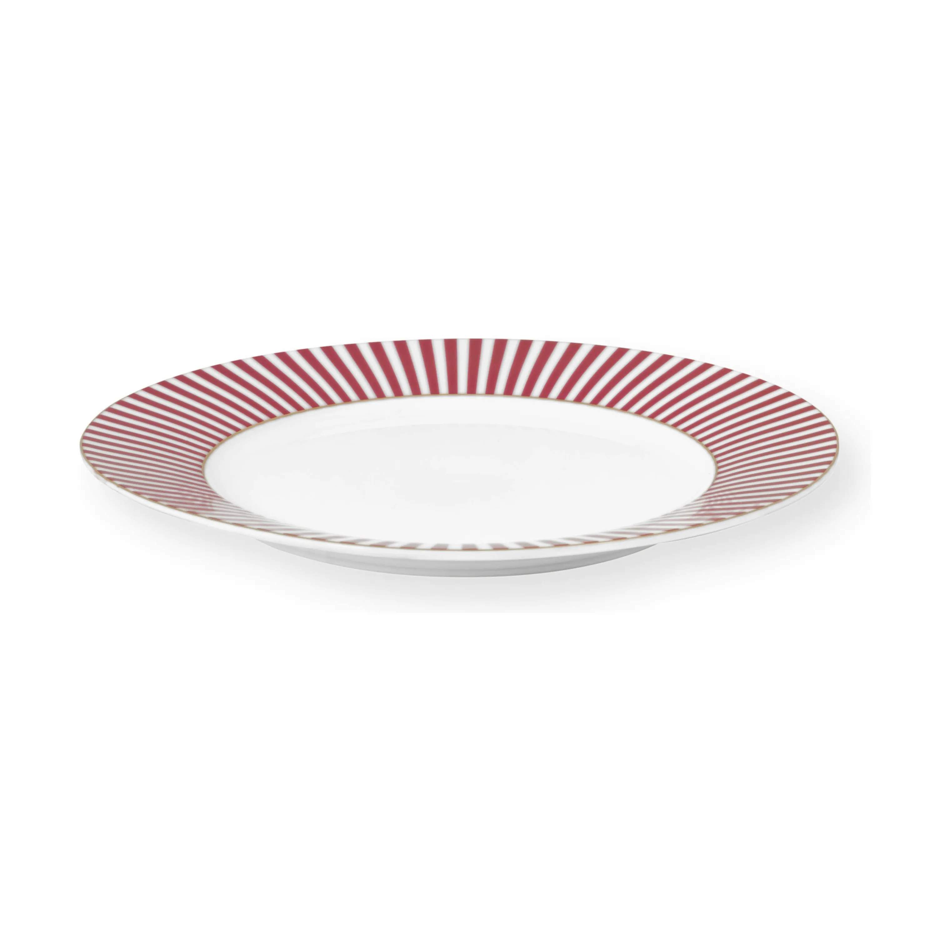 PIP Studio Frokosttallerkener Royal Stripes Tallerken i Dark Pink, 21,4 cm, 2