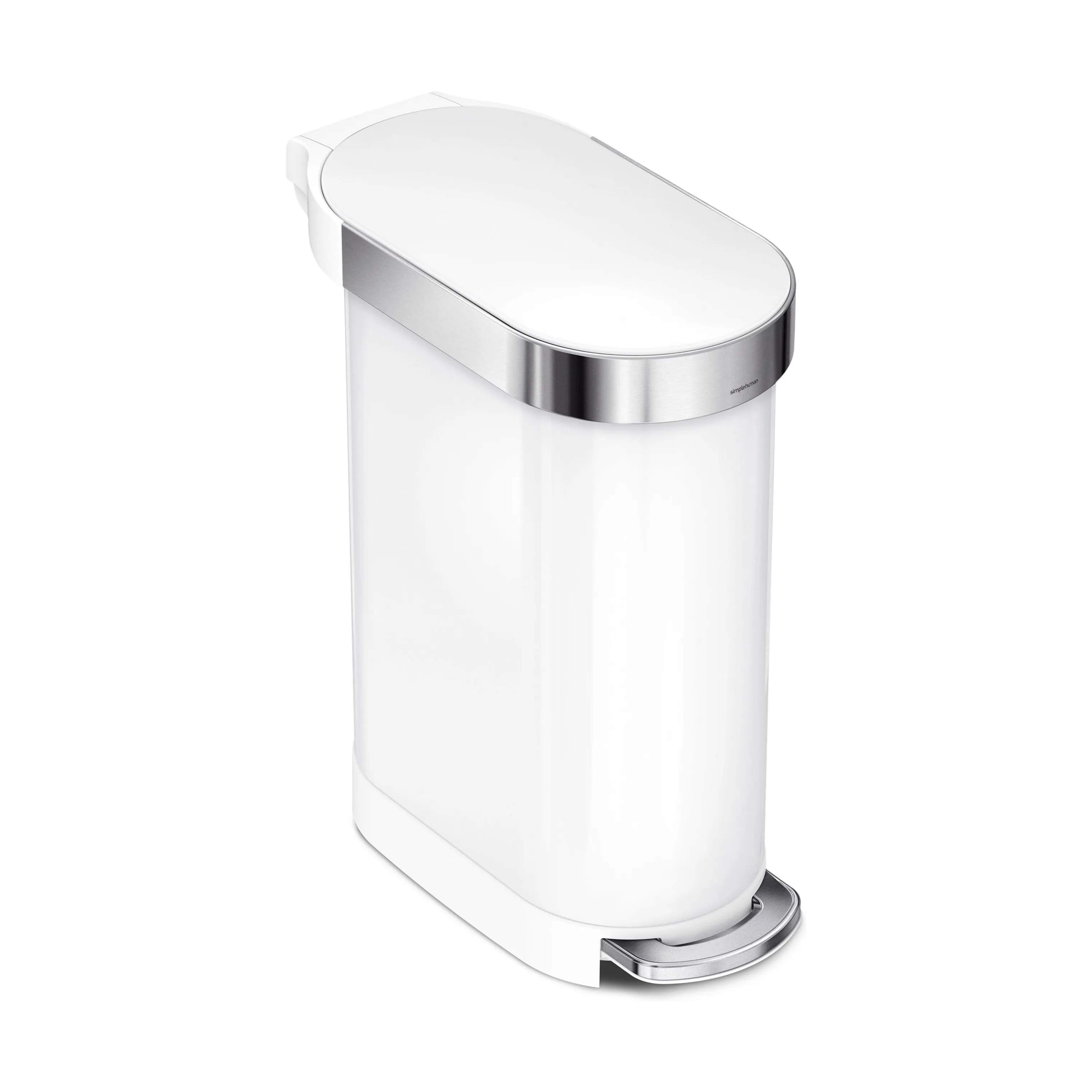 Simplehuman Pedalspande Slim Pedalspand i Hvid, 45 L, 3