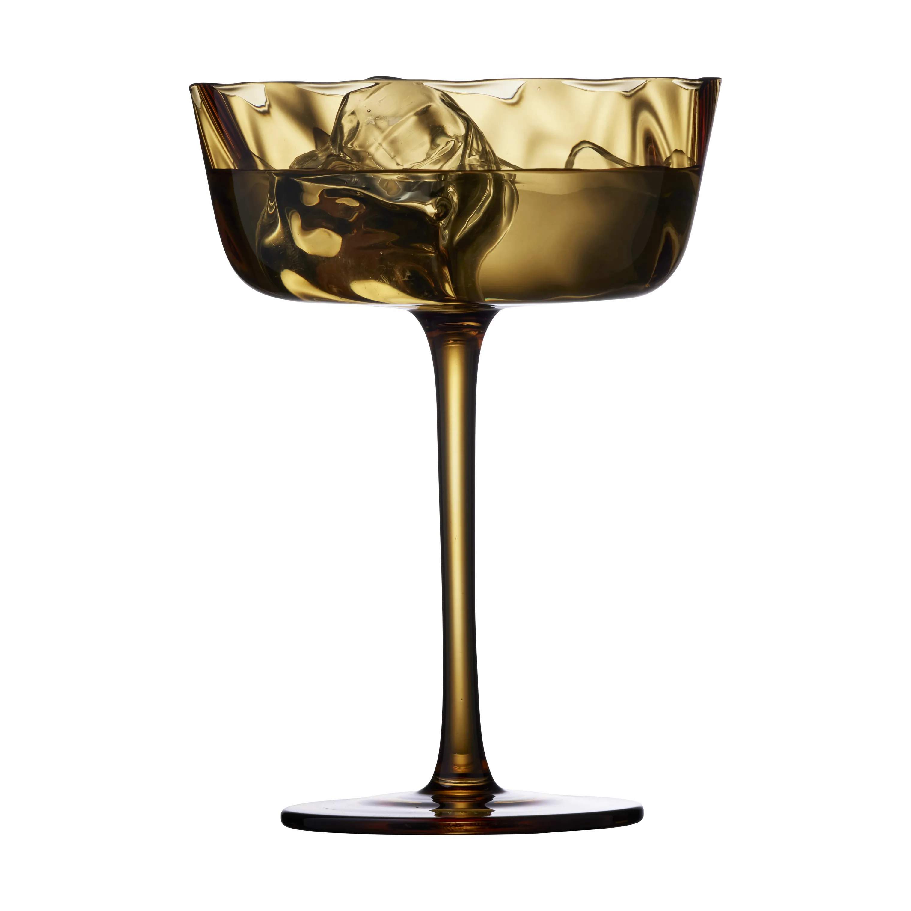 Lyngby Glas Champagneglas Vienna Champagneskål - 4 stk. i Amber, 3