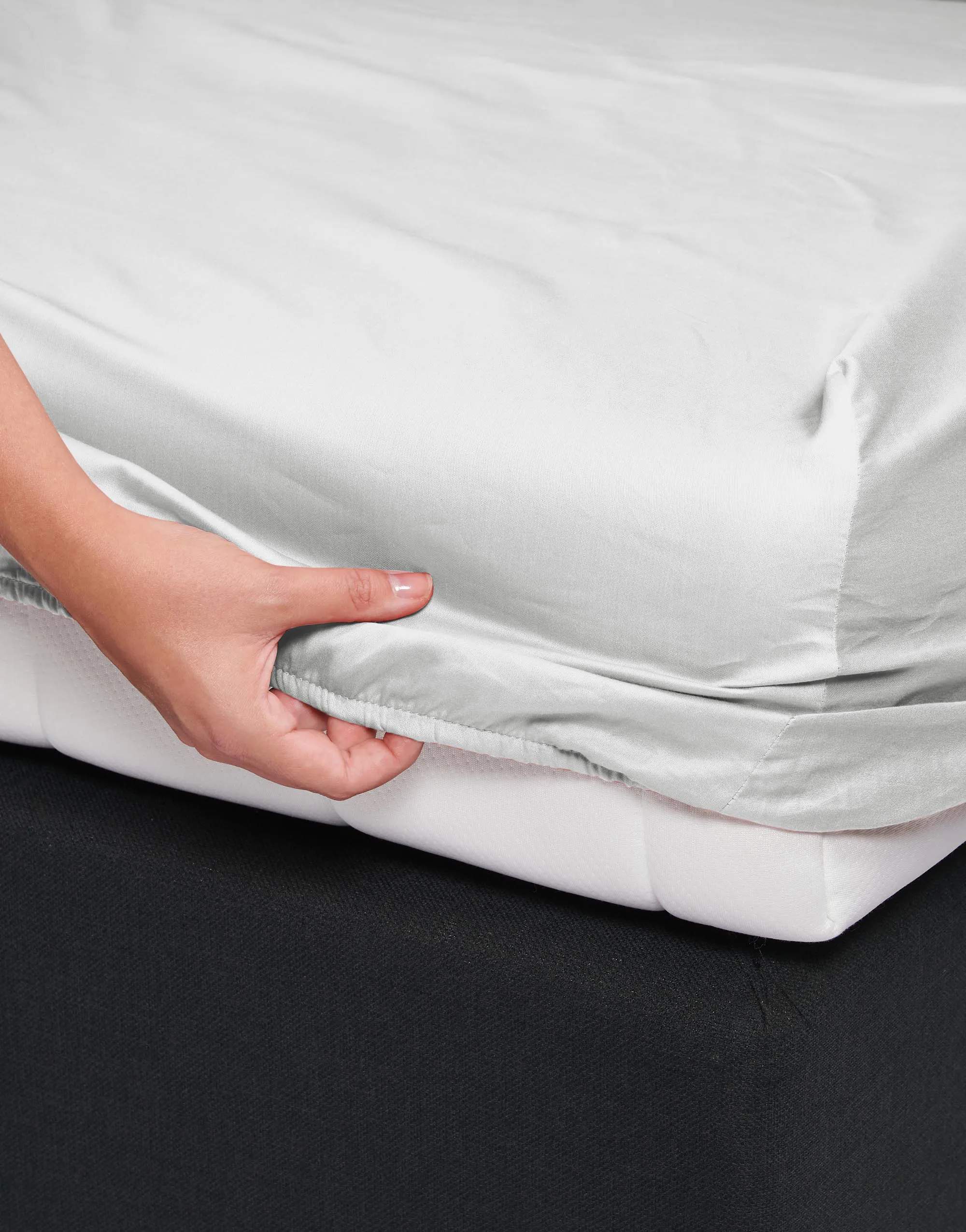 Essenza Lagner Satin Boxlagen i Hvid, B90 x L200 cm, 2