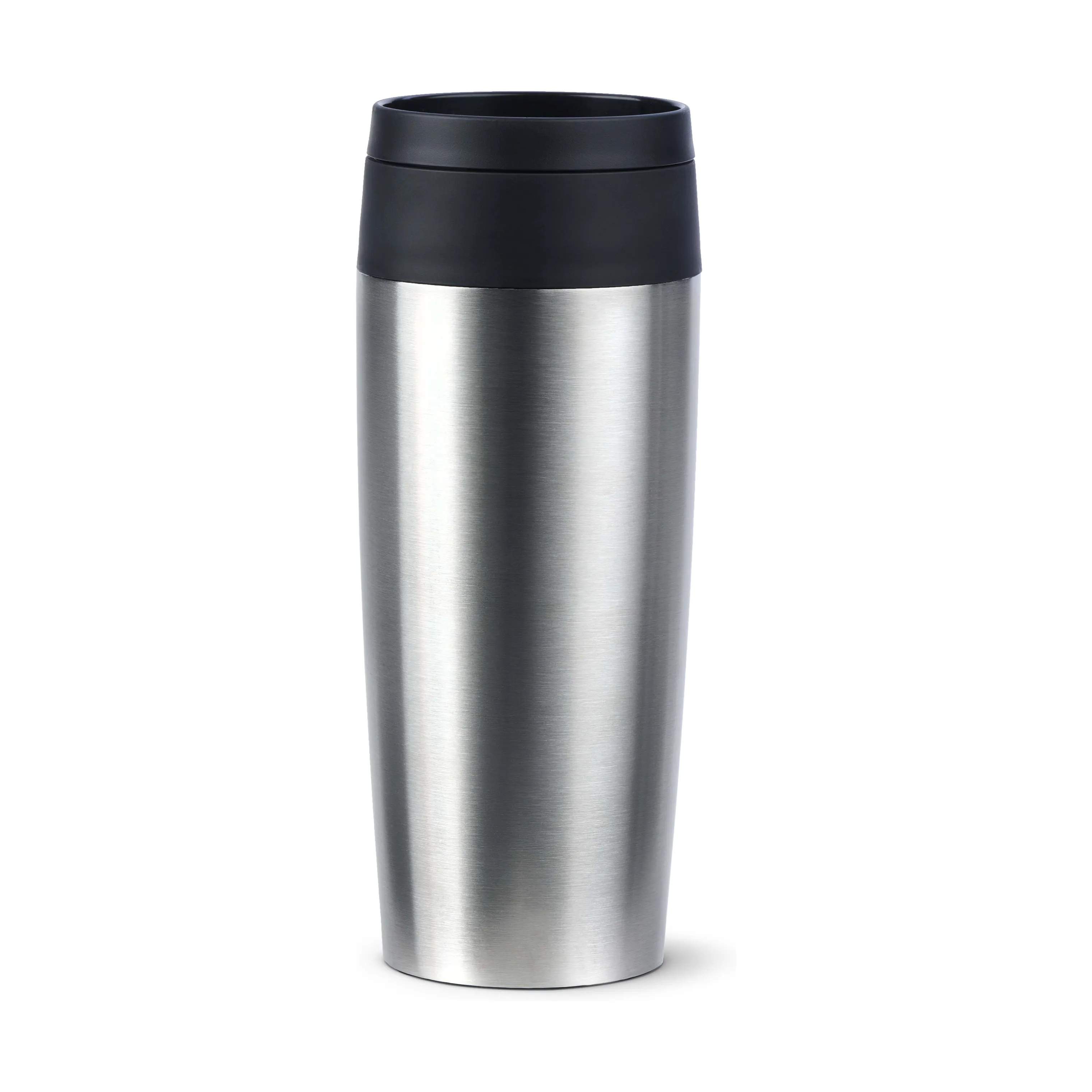 To-Go Classic Rejsekrus, brushed stainless steel;black, large