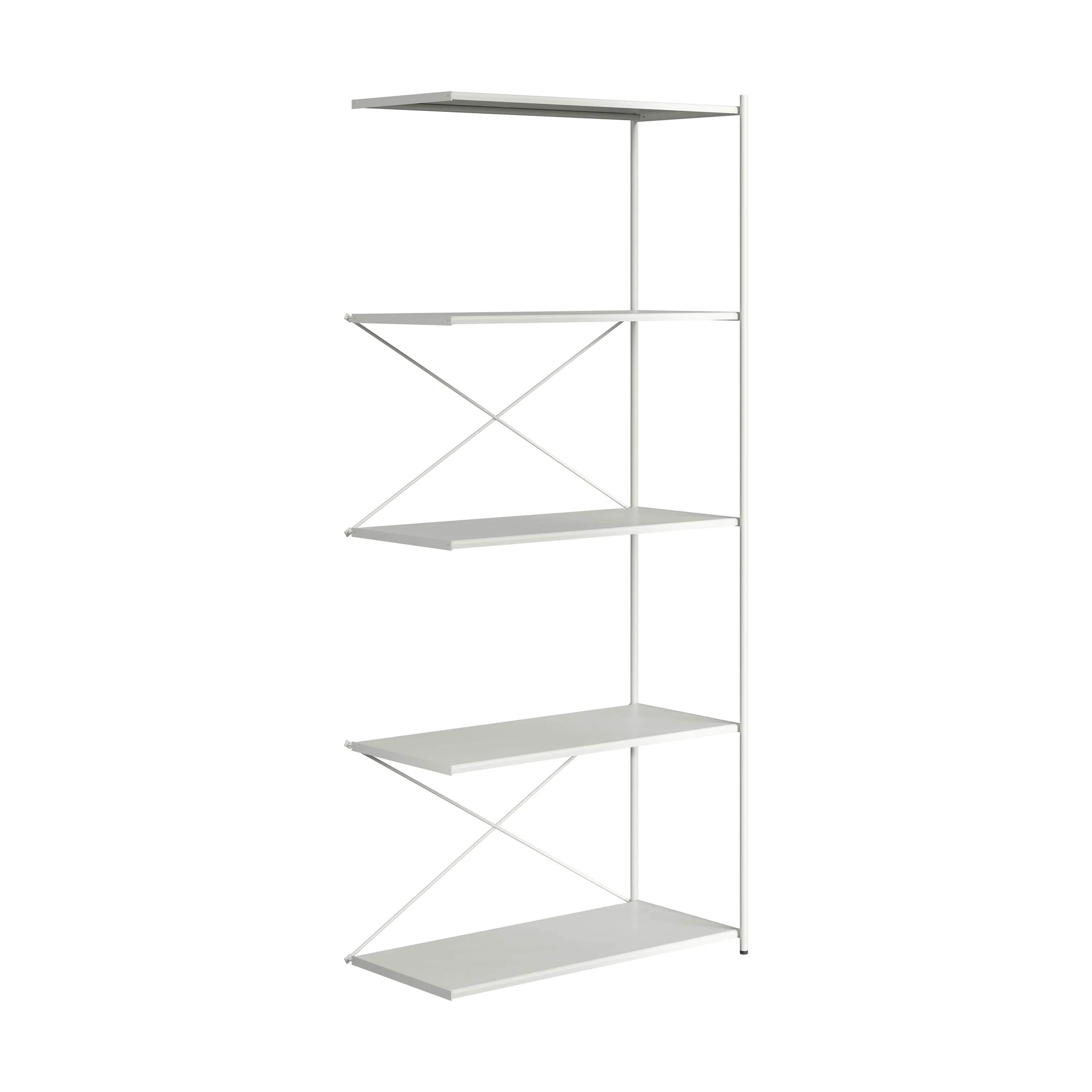 Novoform Reoler og tilbehør Arturo 5-Etagers tilbygningsreol i Light Grey, 175 cm, 2