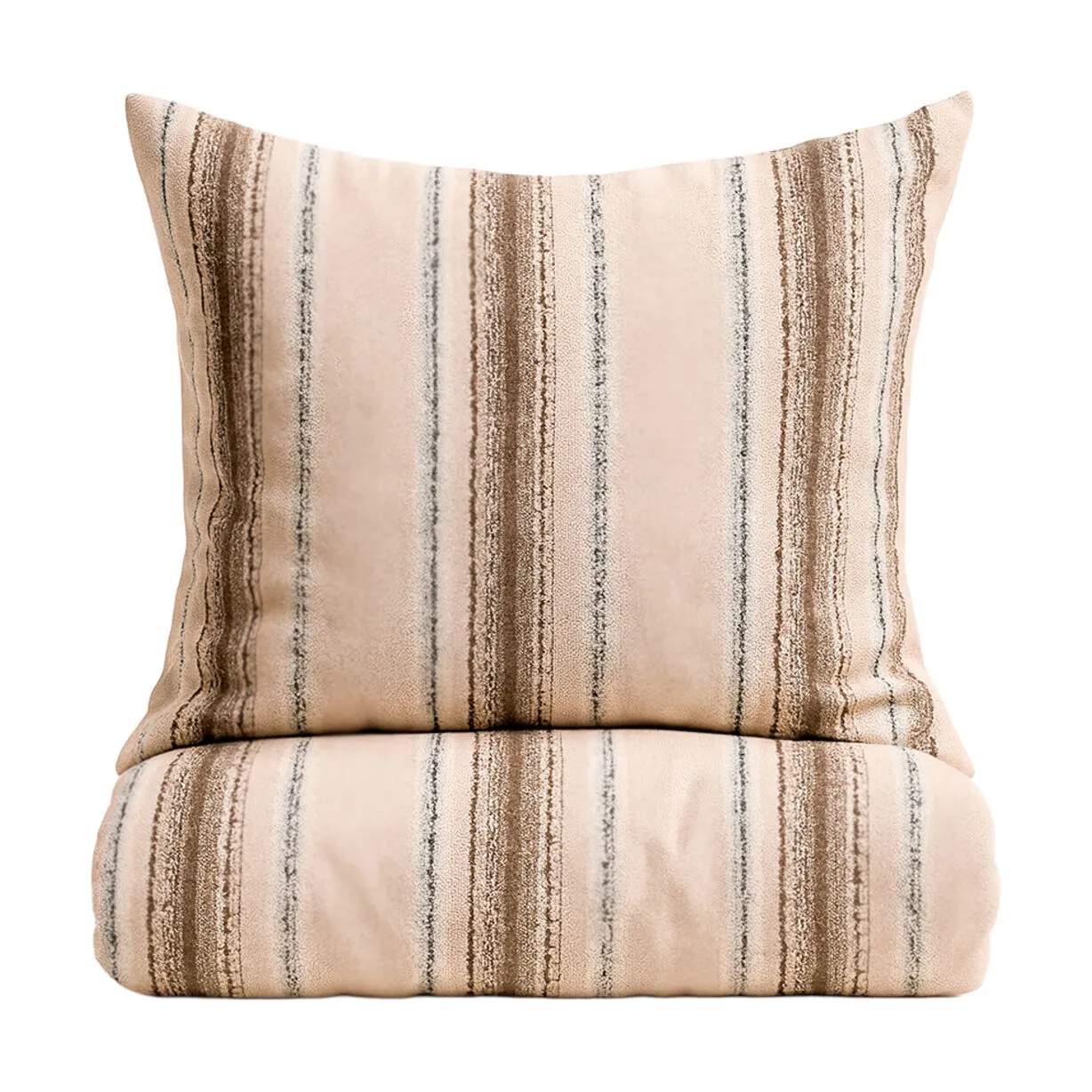 omhu x Mads Barfod Sengetøj Steamline Streamline Sengetøj i Latte, B140 x L220 cm, 1