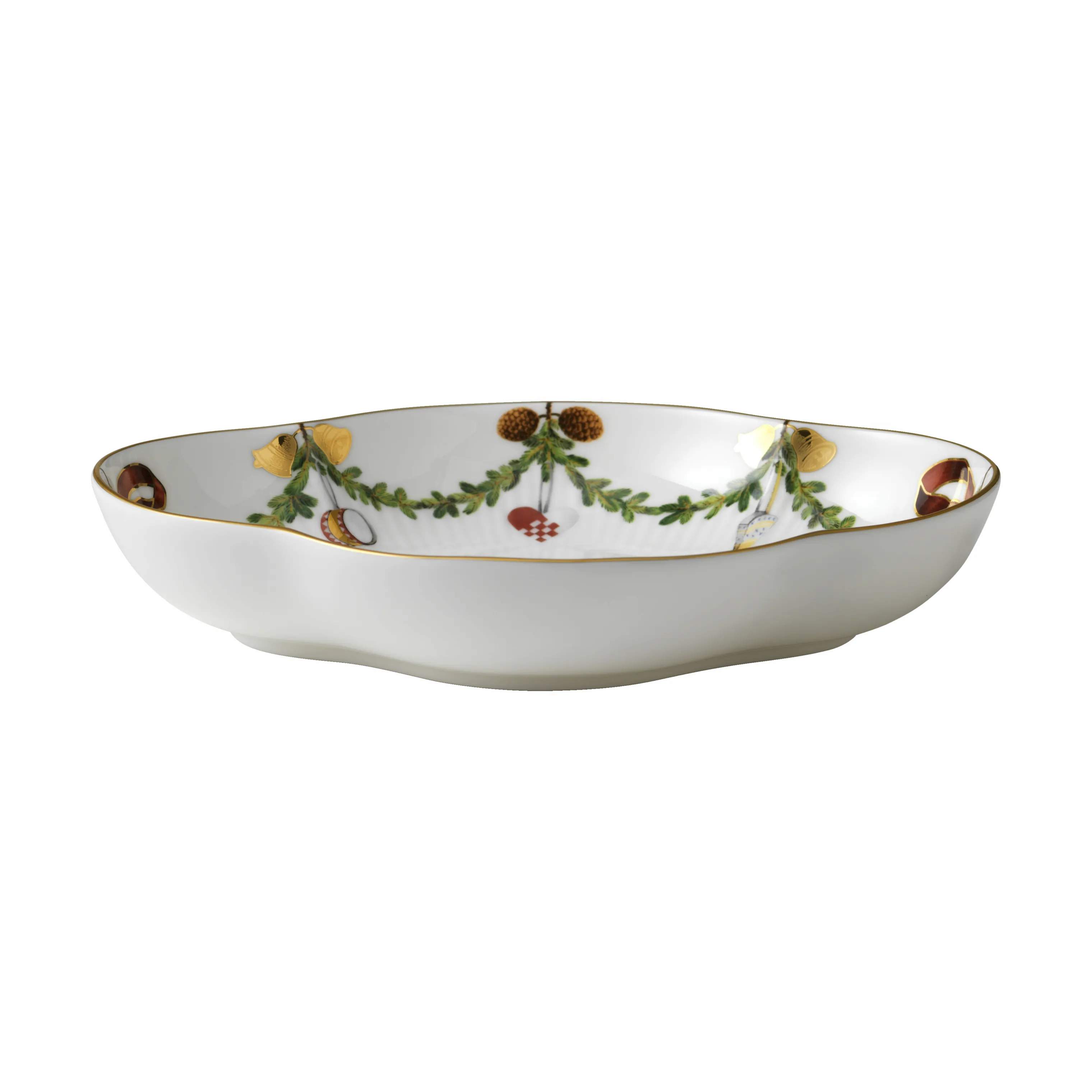 Royal Copenhagen Serveringsfade Stjerne Riflet Jul Fad i 22 cm, 4