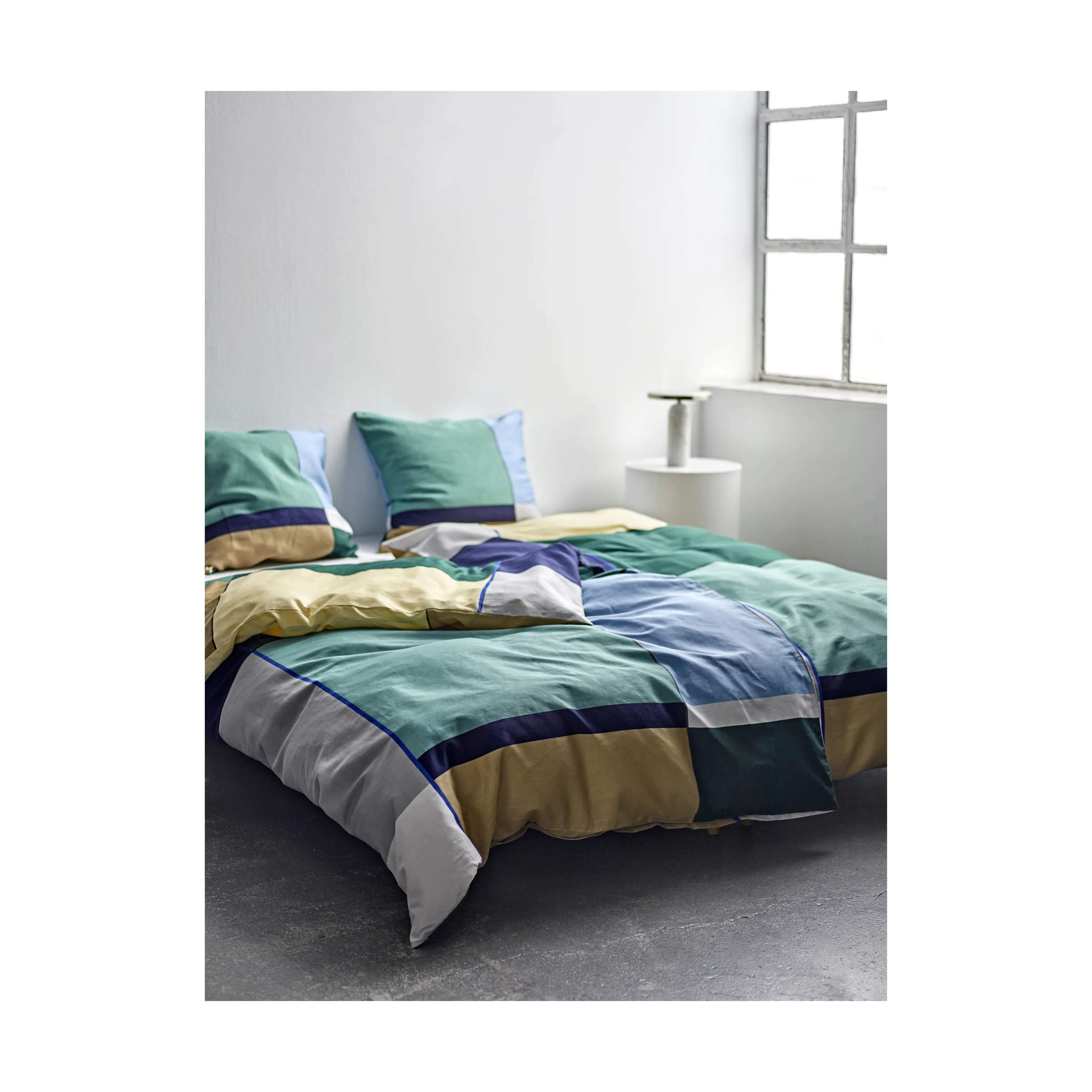 Södahl Sengetøj Colour Block Colour Sengetøj i Grøn, B140 x L220 cm, 3