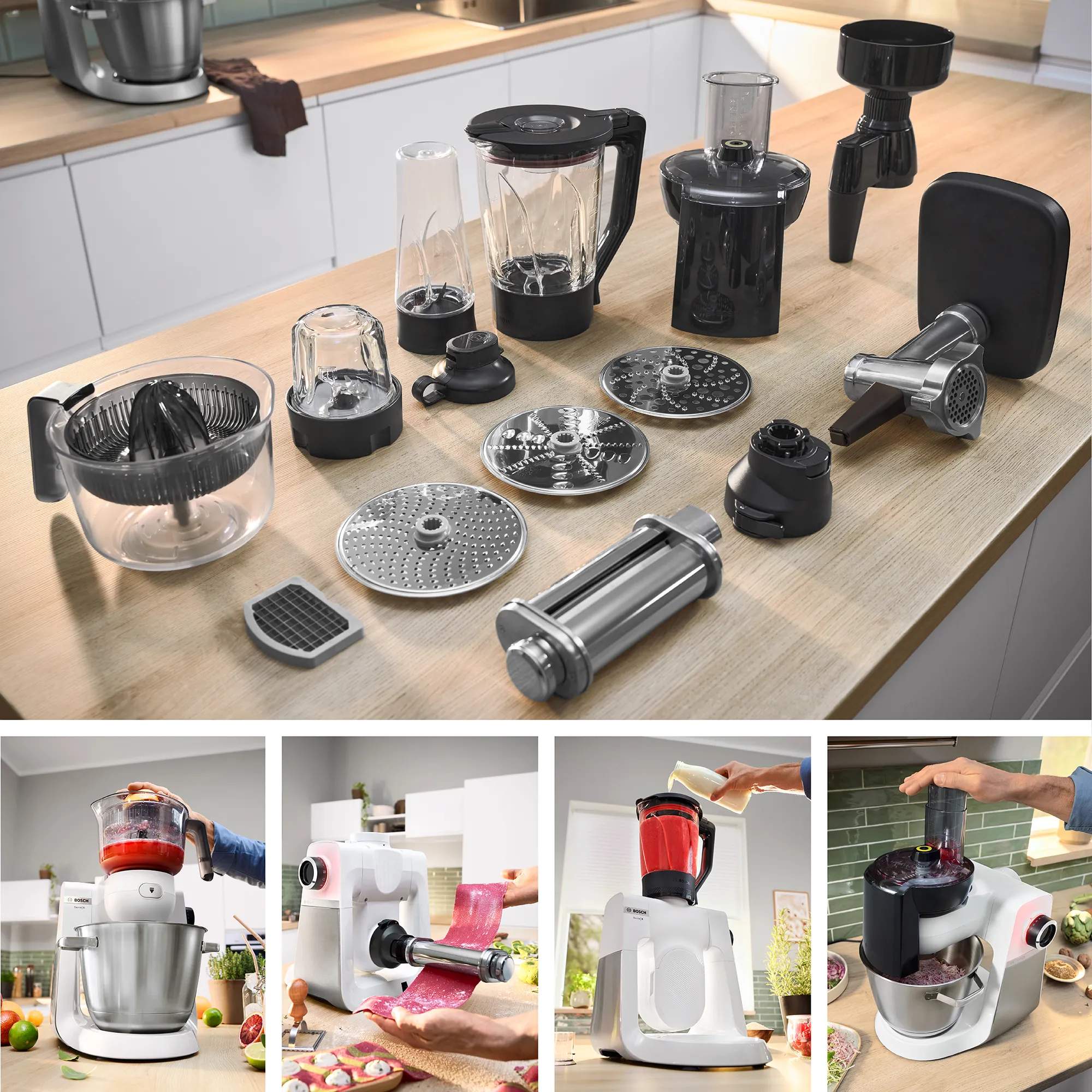 Bosch Røremaskiner Serie 6 Køkkenmaskine i Hvid, 3