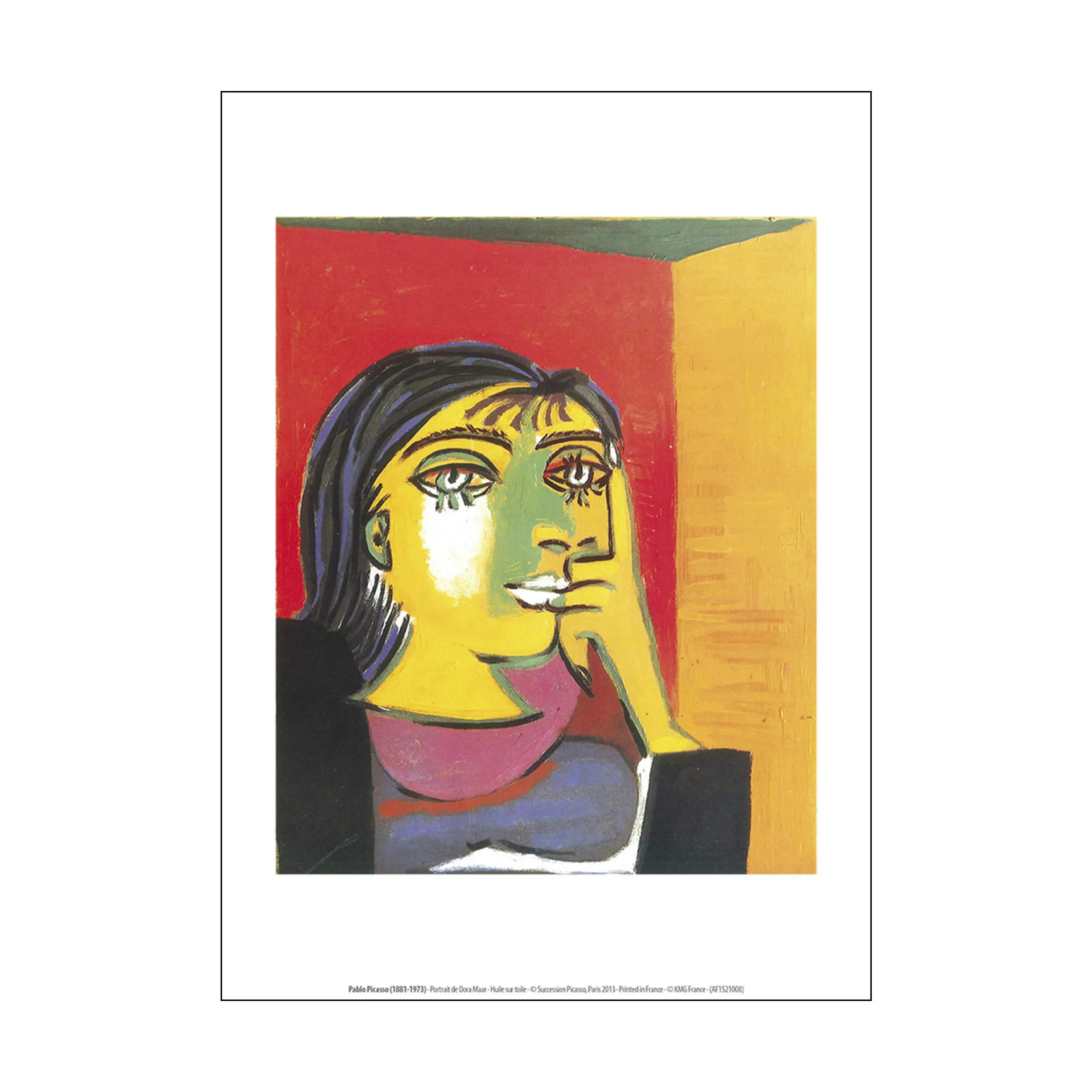 Picasso plakat - Dora Maar, multifarvet, large