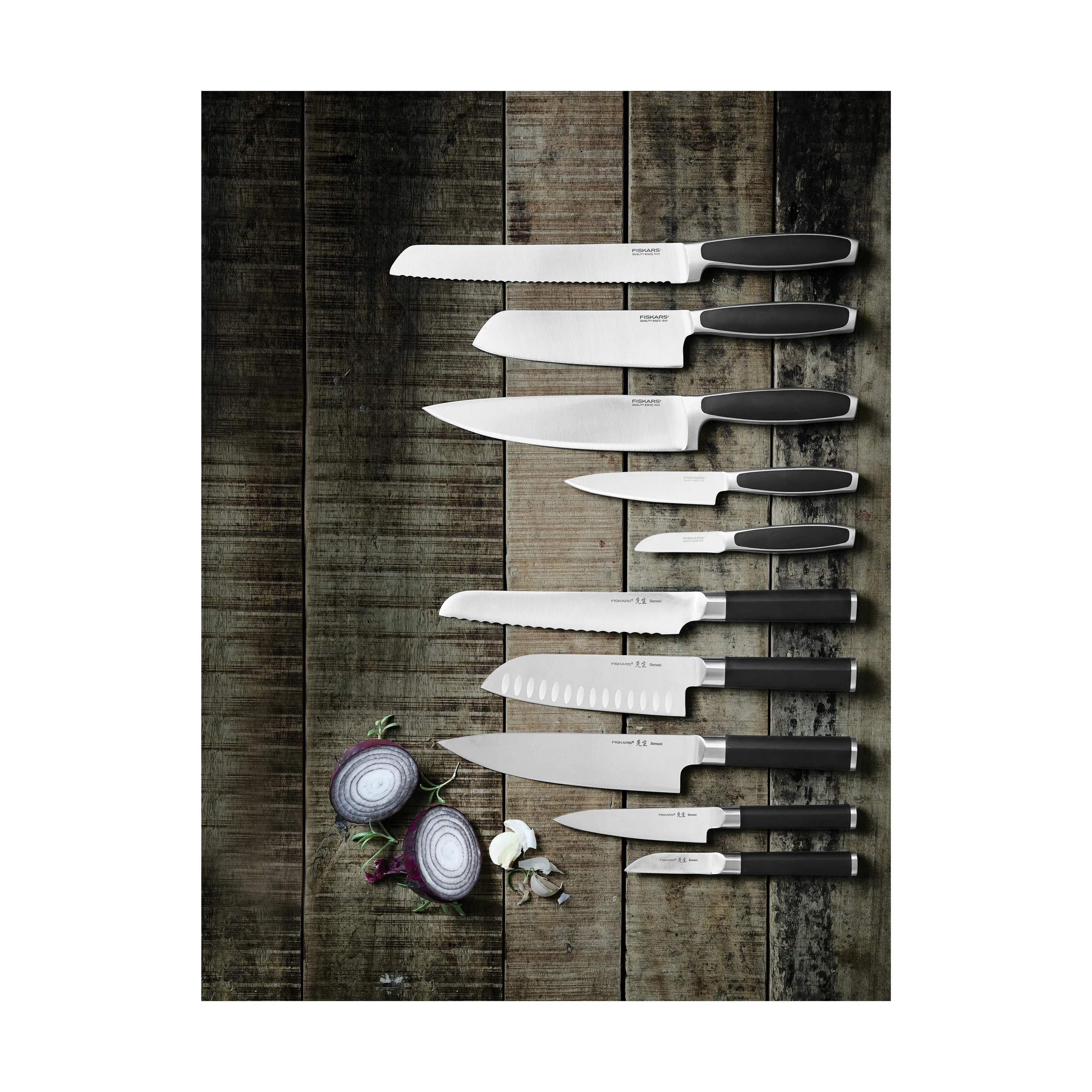 Fiskars Santokuknive Sensei Santokukniv i Stål, 4