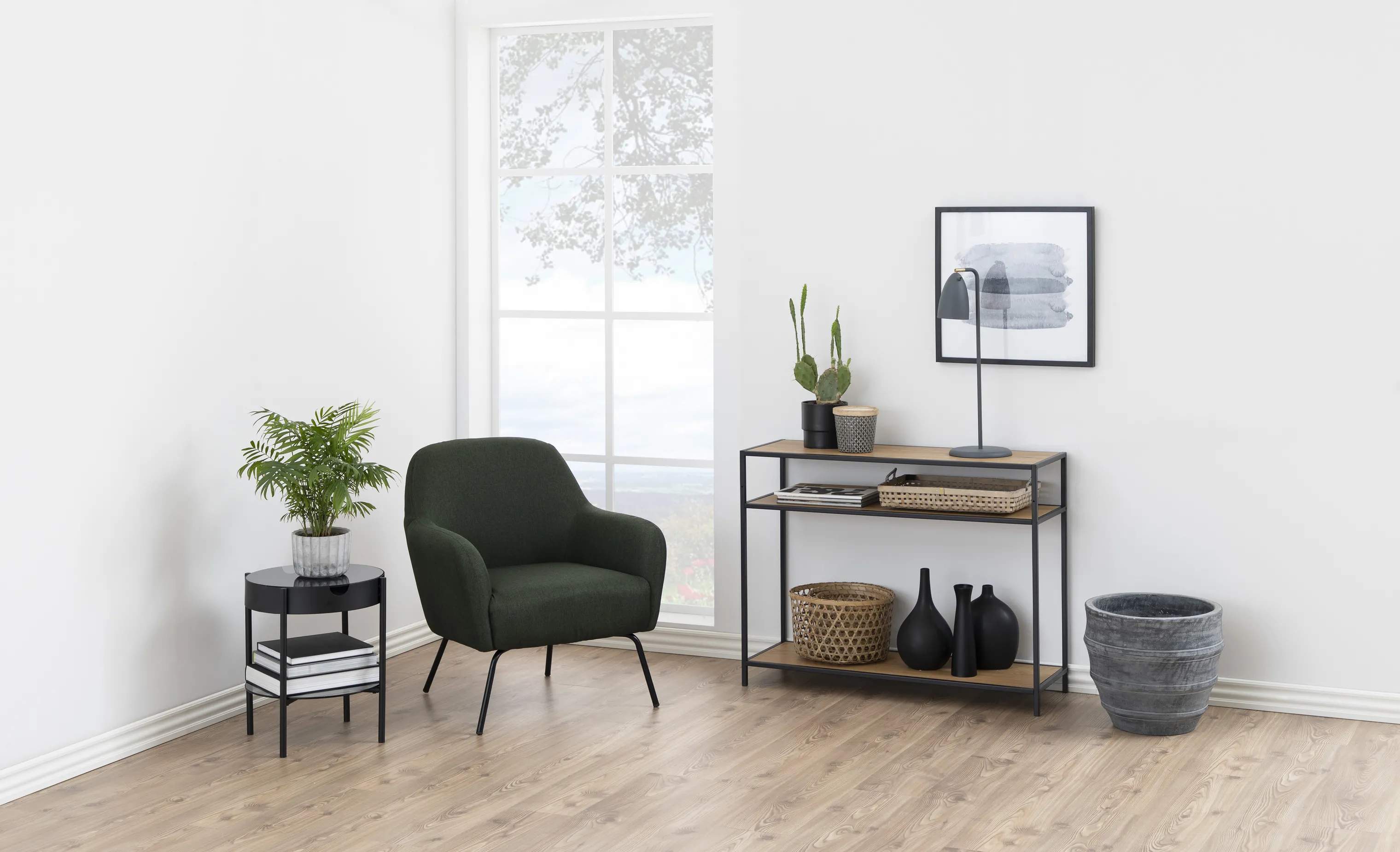 CASA Living Sideborde Seaford Konsolbord i vild eg/mat sort, 2