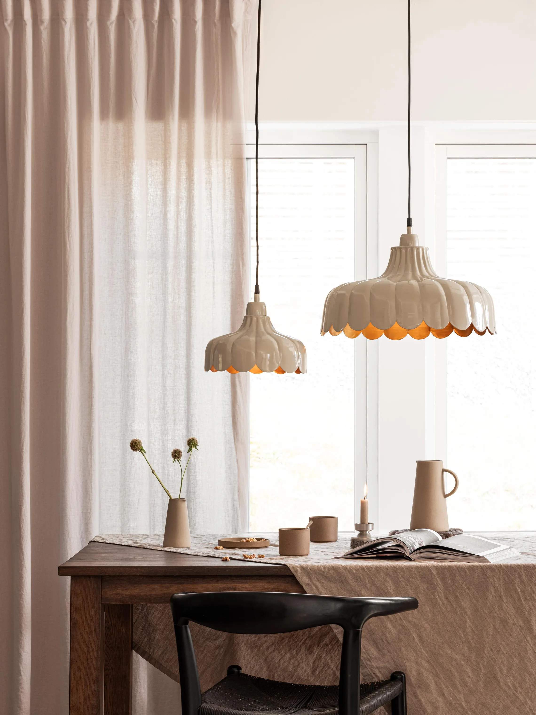 PR Home Pendler Wells Pendel i Beige, 24 cm, 2