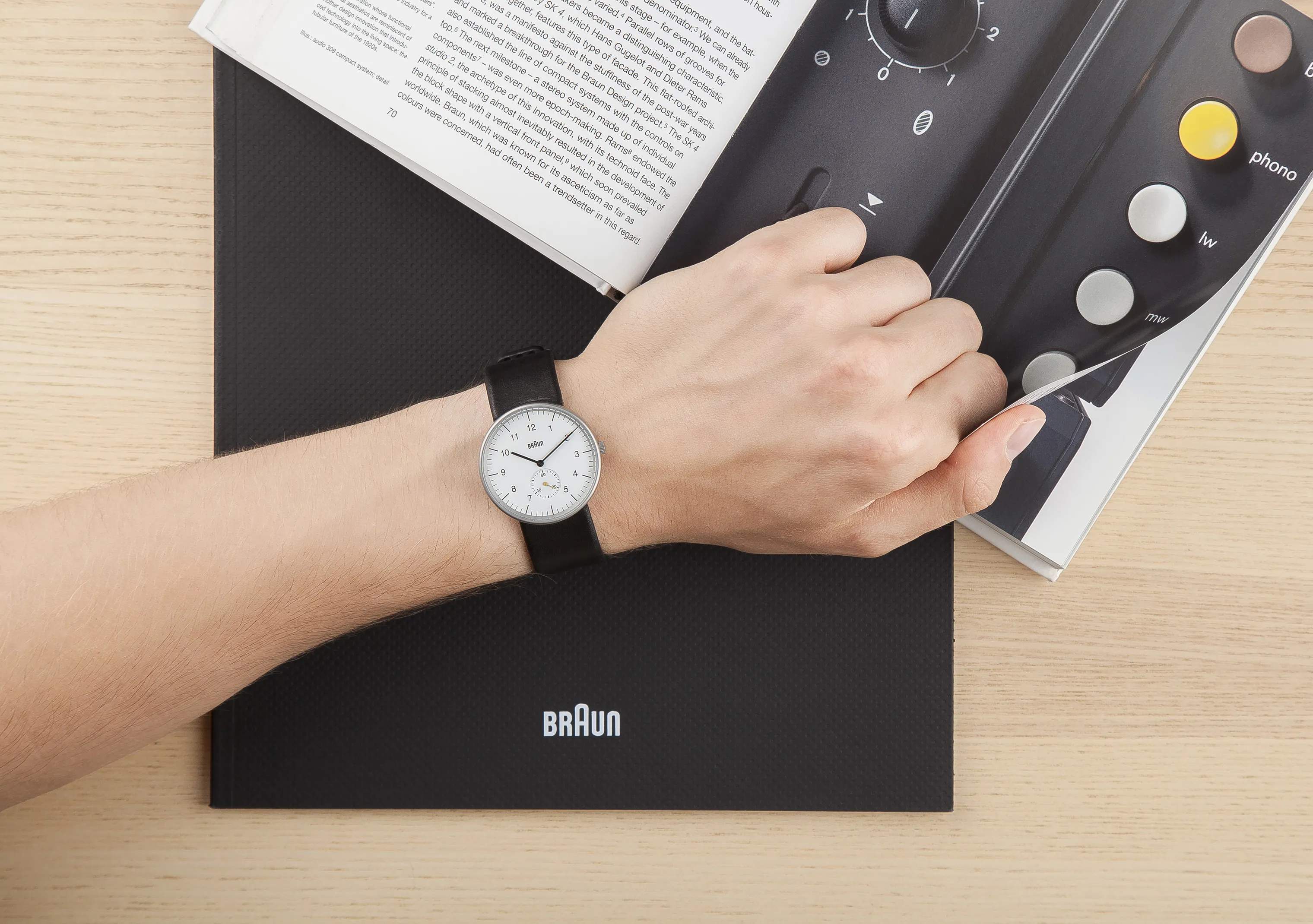Braun Armbåndsure Quarz Armbåndsur - Herre i hvid/sort, 2