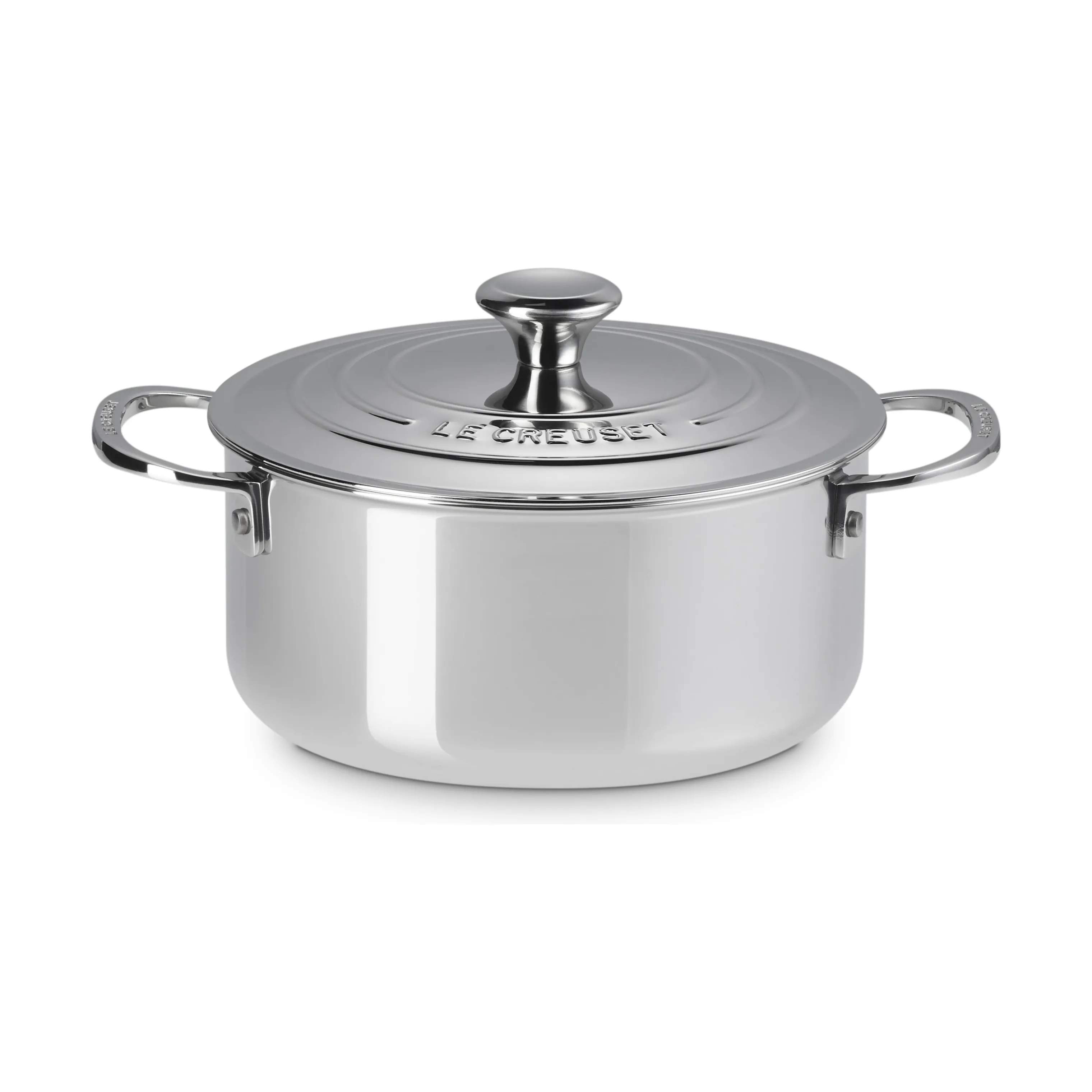Le Creuset Gryder Signature 3-ply Gryde m. låg i Stainless Steel, 1