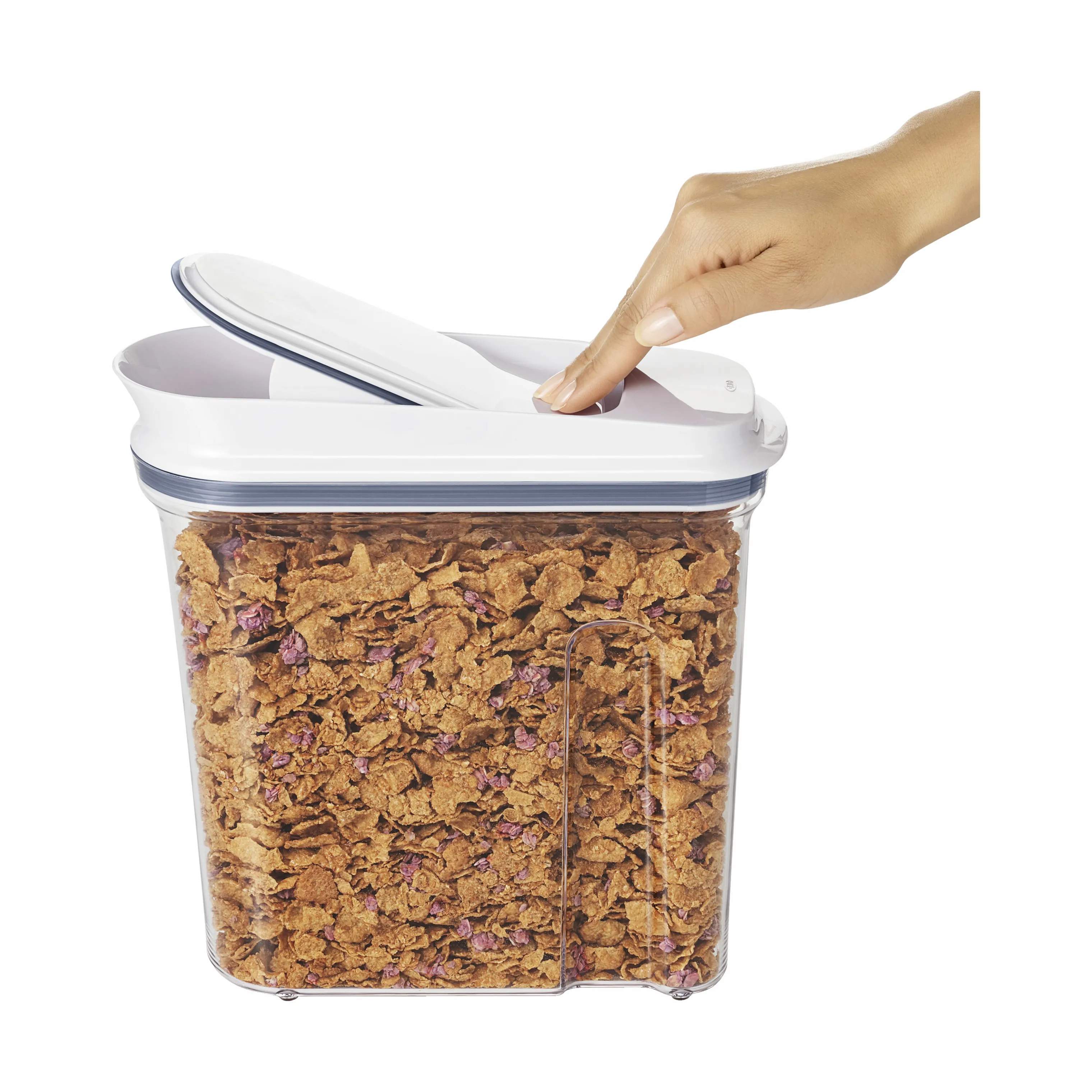 OXO Opbevaringsbokse POP Opbevaringsboks i hvid;klar;grå, H26,7 cm x 3.2 L, 3