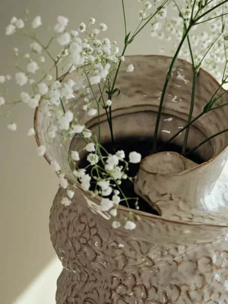 Broste Copenhagen Vaser Shelly Vase i Hvid, 2