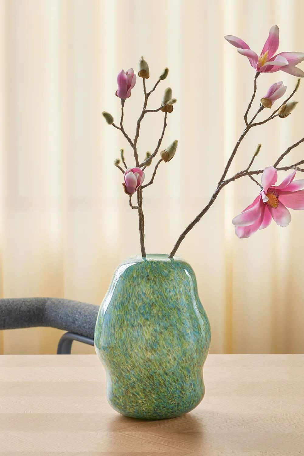 Hübsch Vaser Miro Vase i Grøn/Brun/Hvid, 2