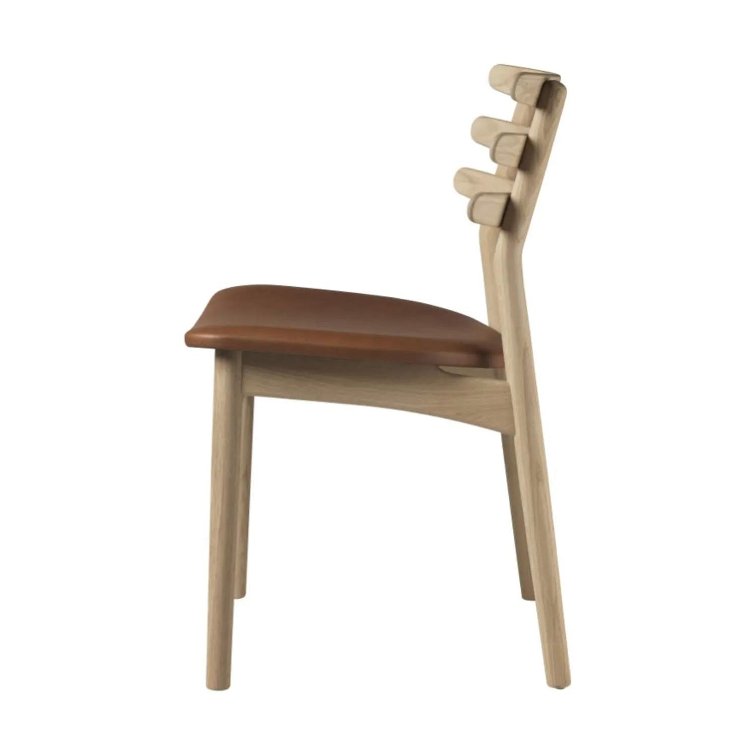 FDB Møbler Spisebordsstole J48 Spisebordstol i Sort/egetræ, 78,5 cm, 4