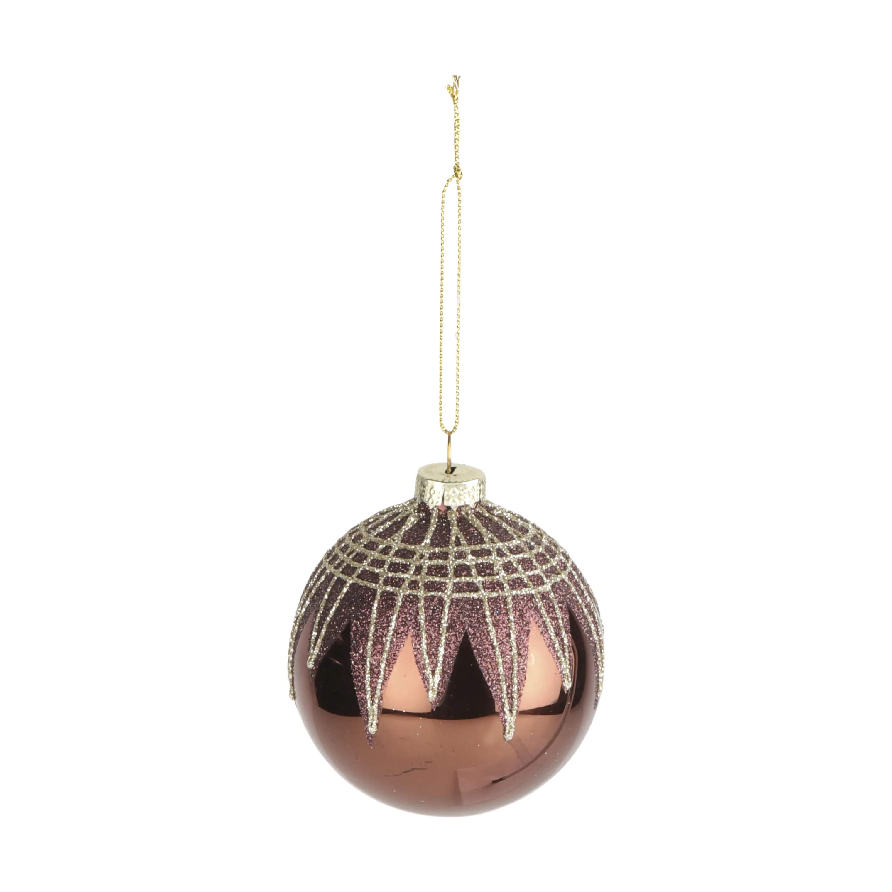 Casa Christmas Julekugler Julekugle i Brun/istapper, 1