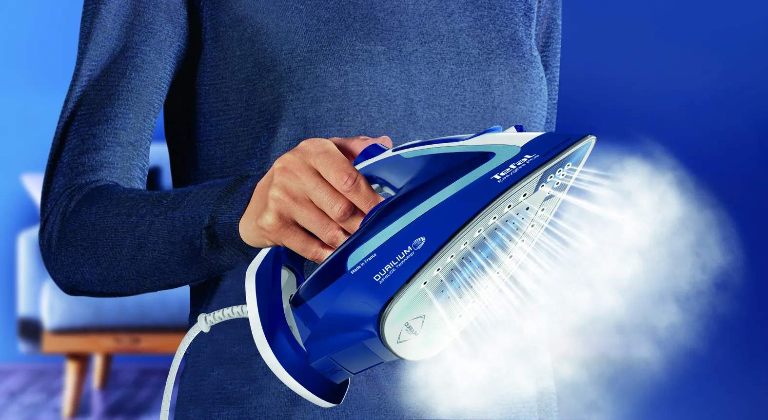 Tefal Strygejern Easygliss+ Dampstrygejern i Blå, 9