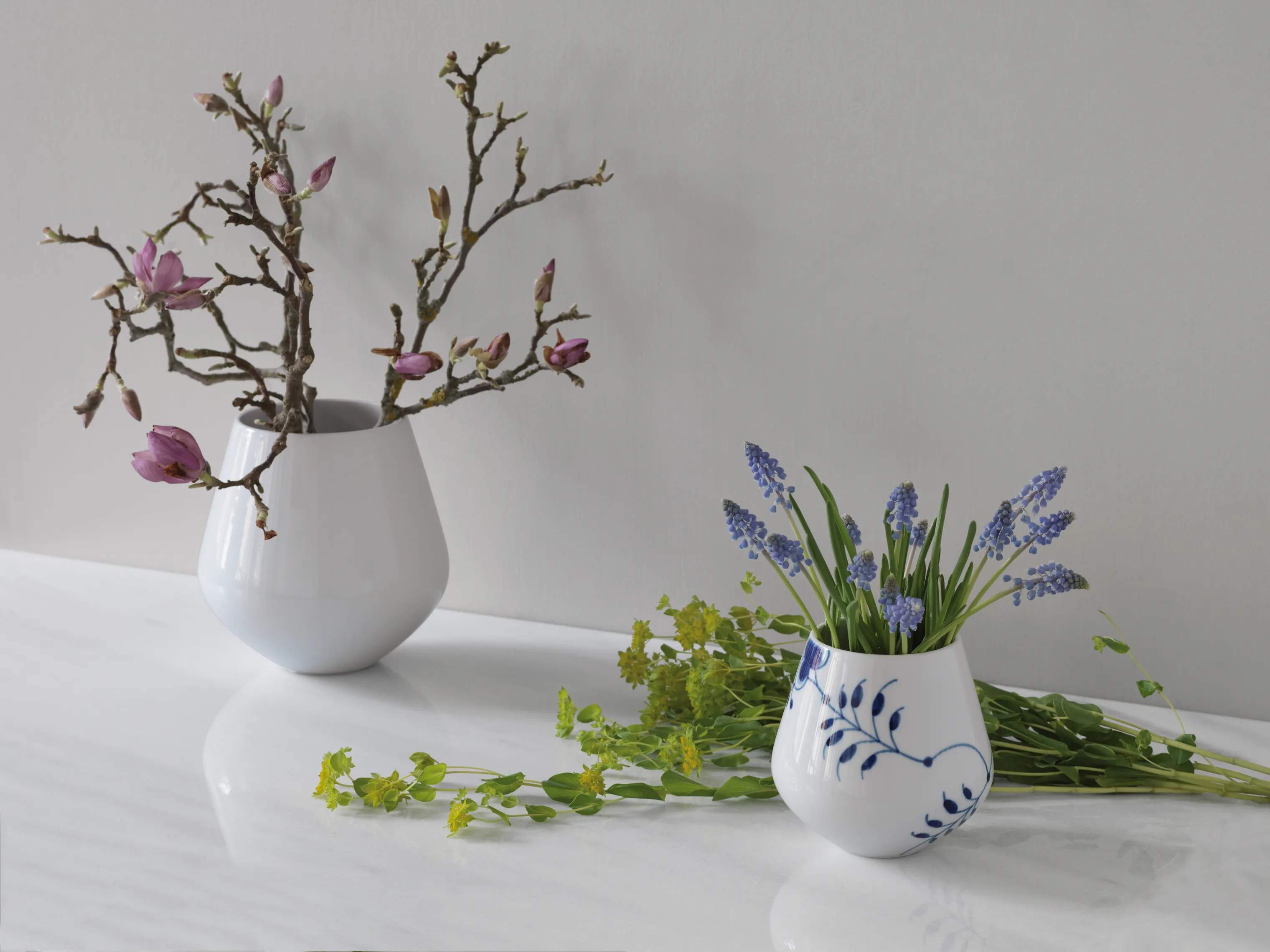 Royal Copenhagen Vaser Hvid Riflet Vase i Hvid, 15 cm, 2