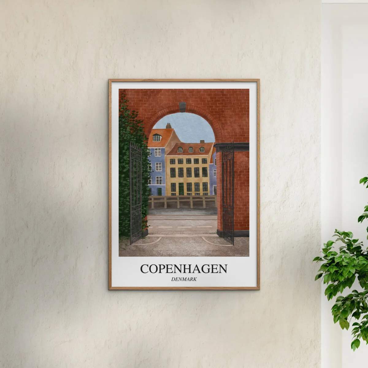 Poster&Frame Plakater Plakat - Copenhagen i B50 x L70 cm, 2