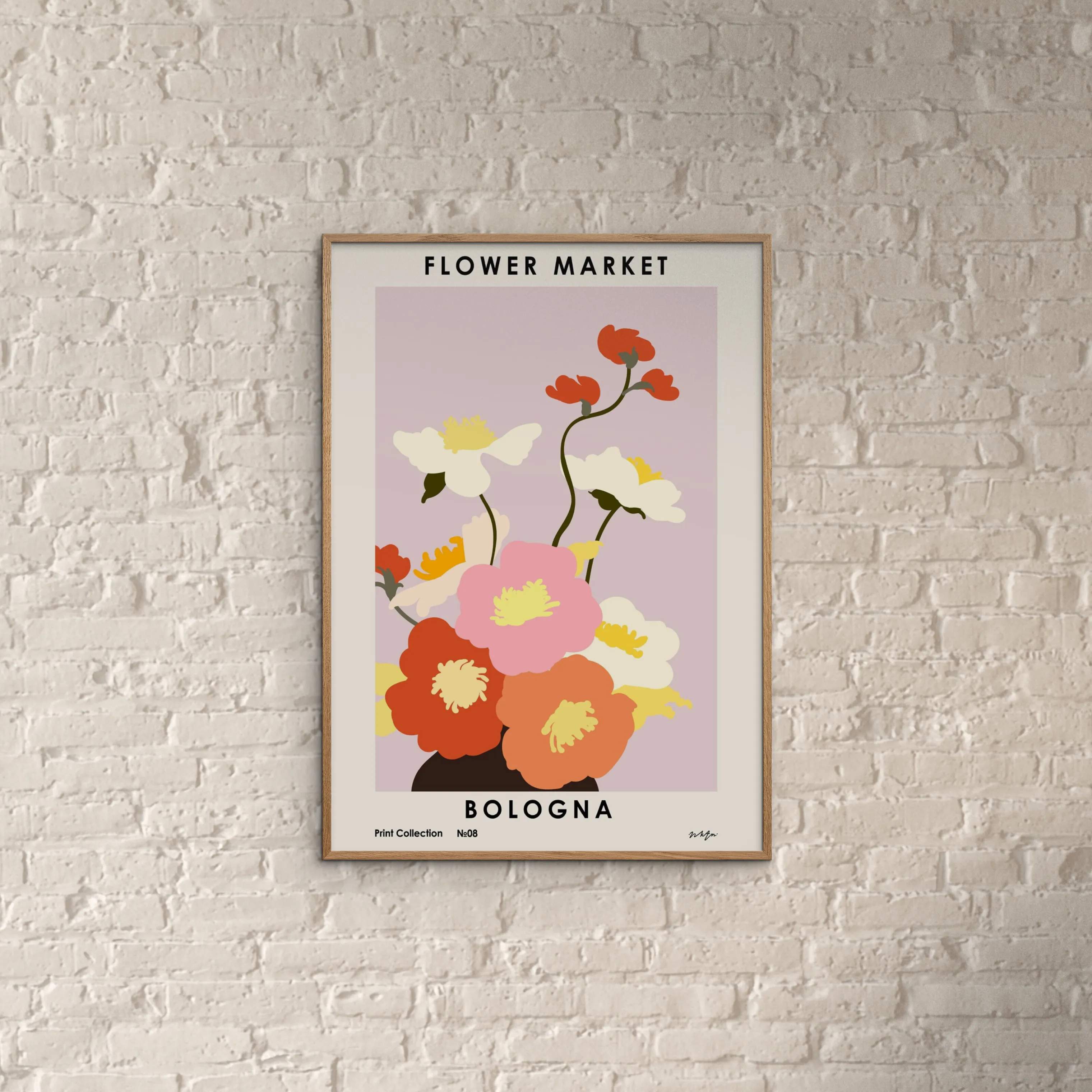 Poster&Frame Plakater Plakat - Flower Market i B30 x L40 cm, 3