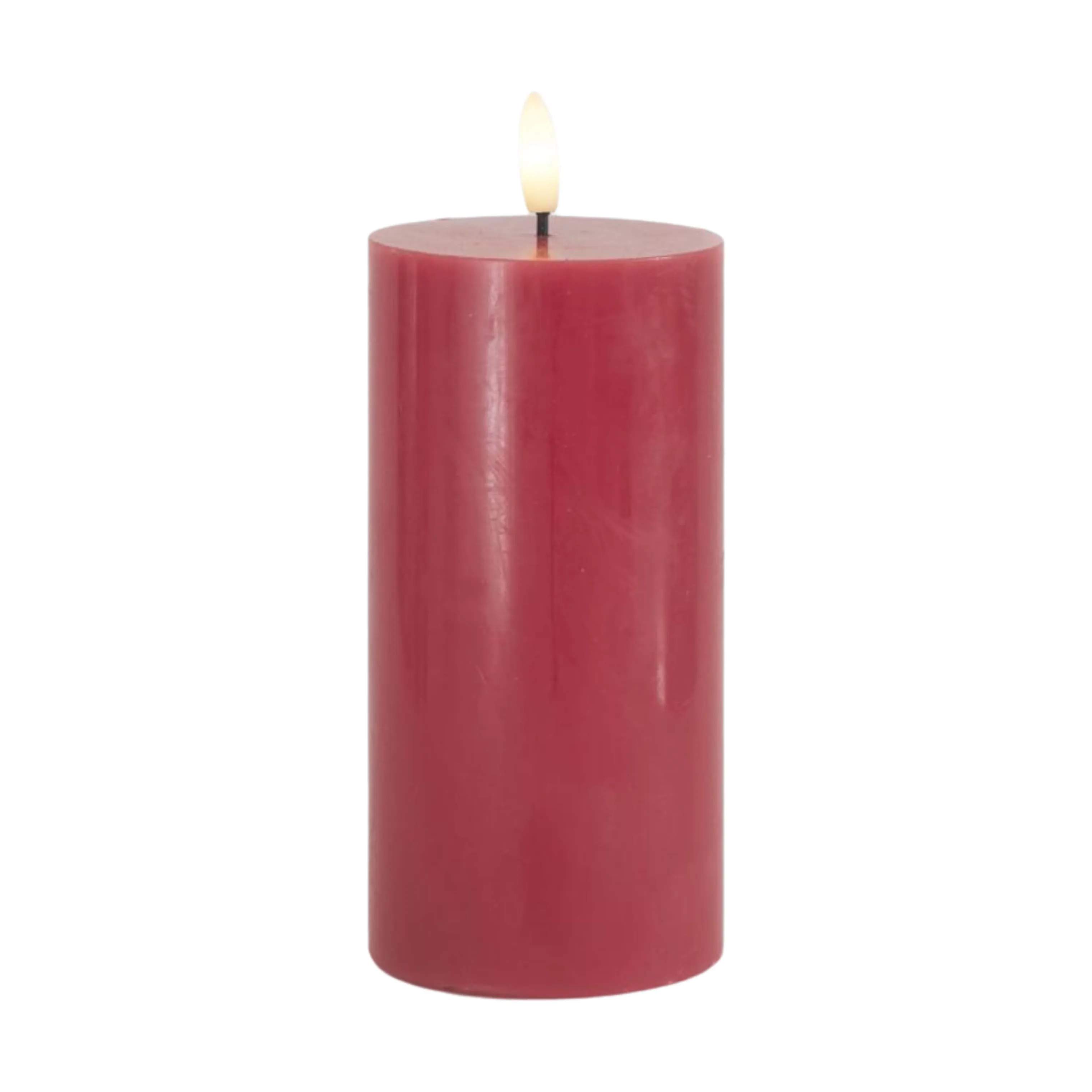 Sirius LED-lys Sille LED Bloklys i Rose Plum, H15 x Ø7,5 cm, 1