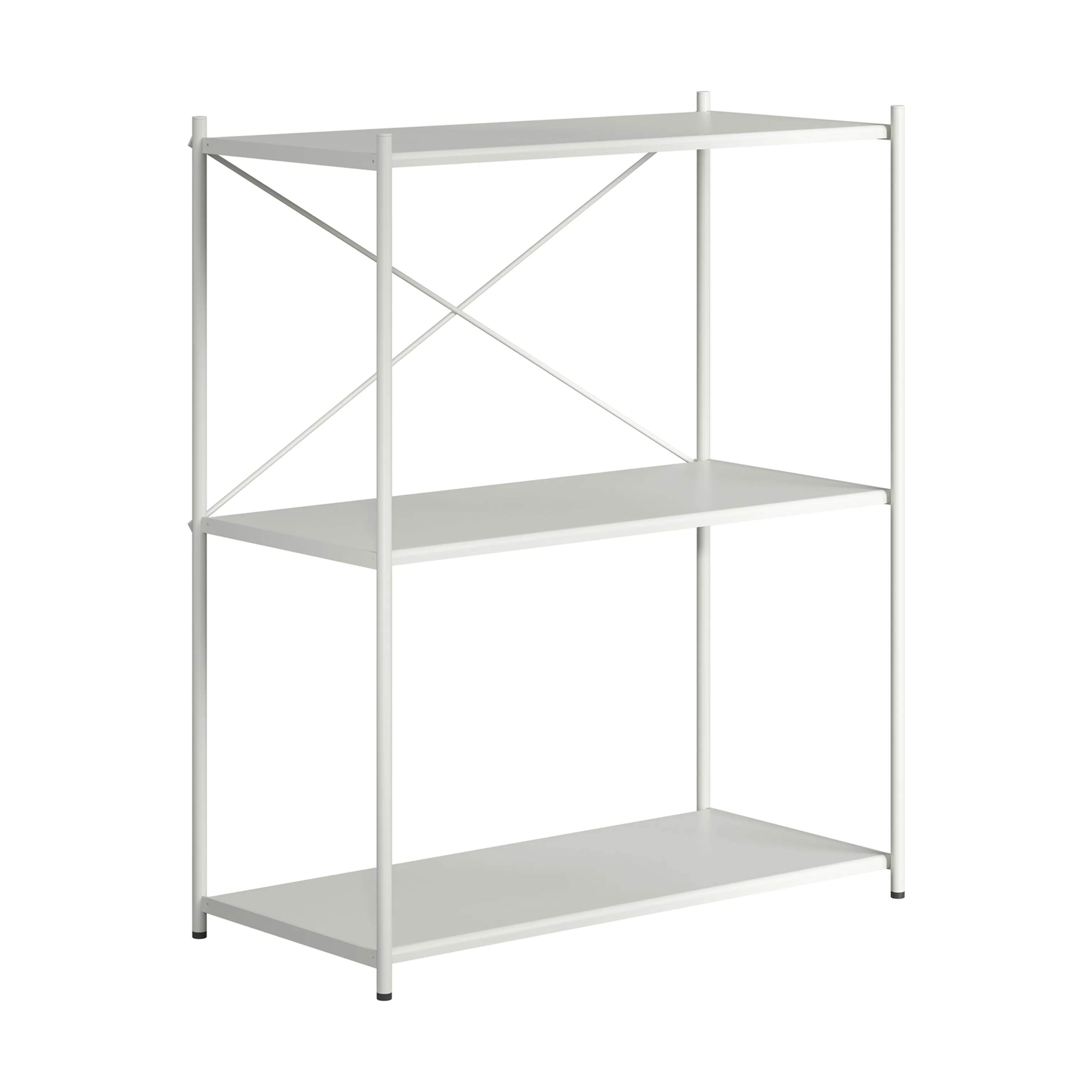Novoform Reoler og tilbehør Arturo 3-Etagers reol i Light Grey, 91 cm, 2