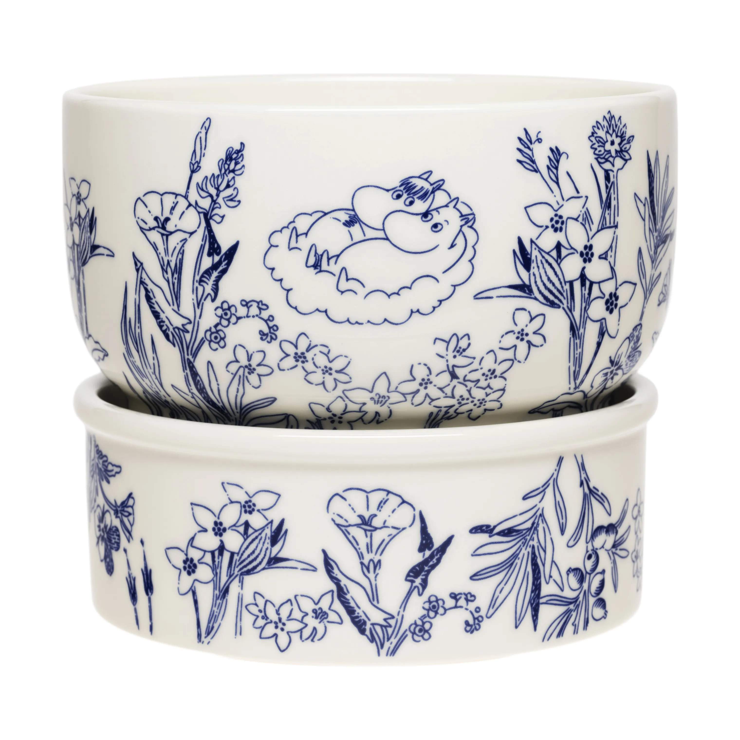 Moomin Arabia Urtepotteskjulere Haru Urtepotte i Hvid/blå, 17 cm, 3