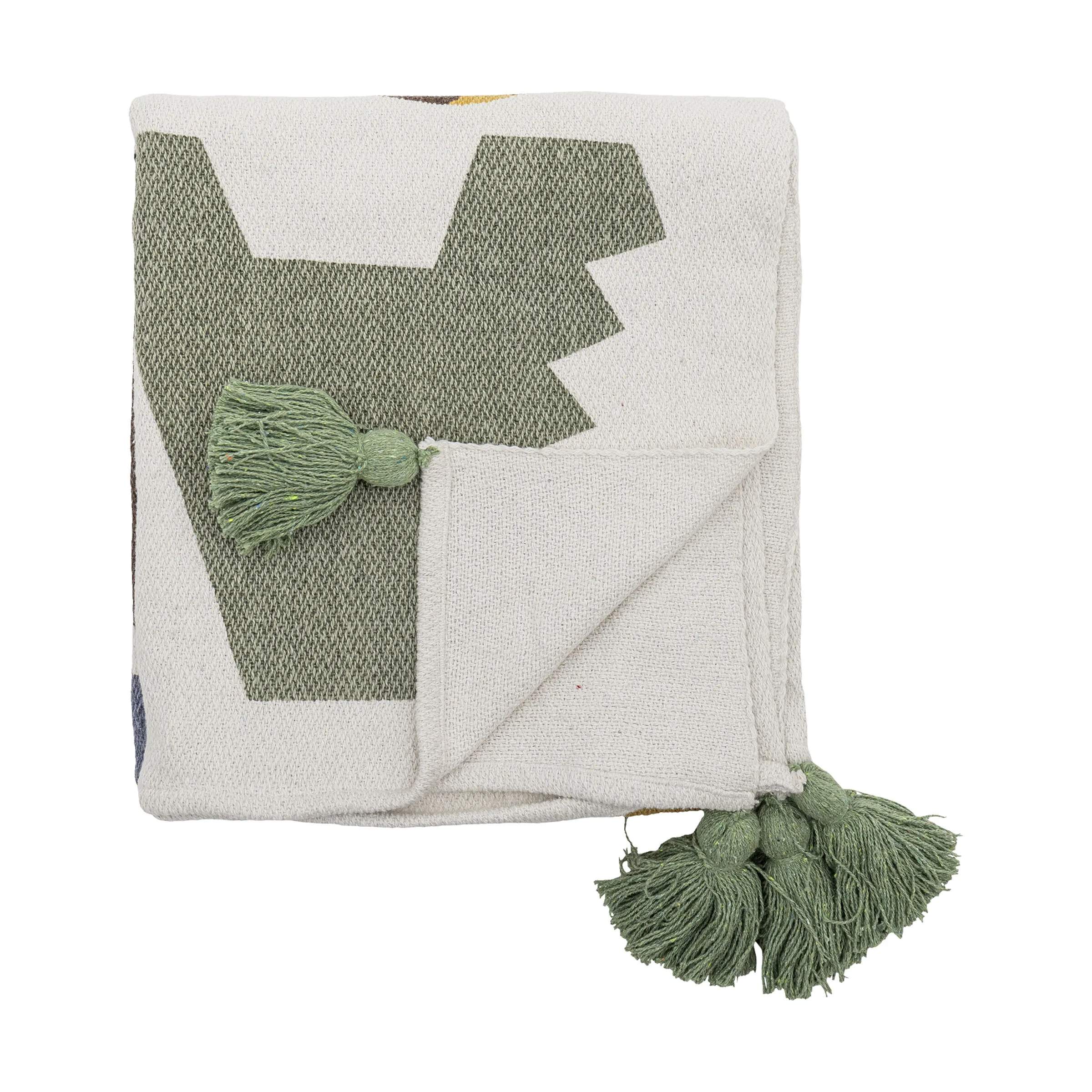 Bloomingville Mini Plaider Memmo Plaid i Natur, 1