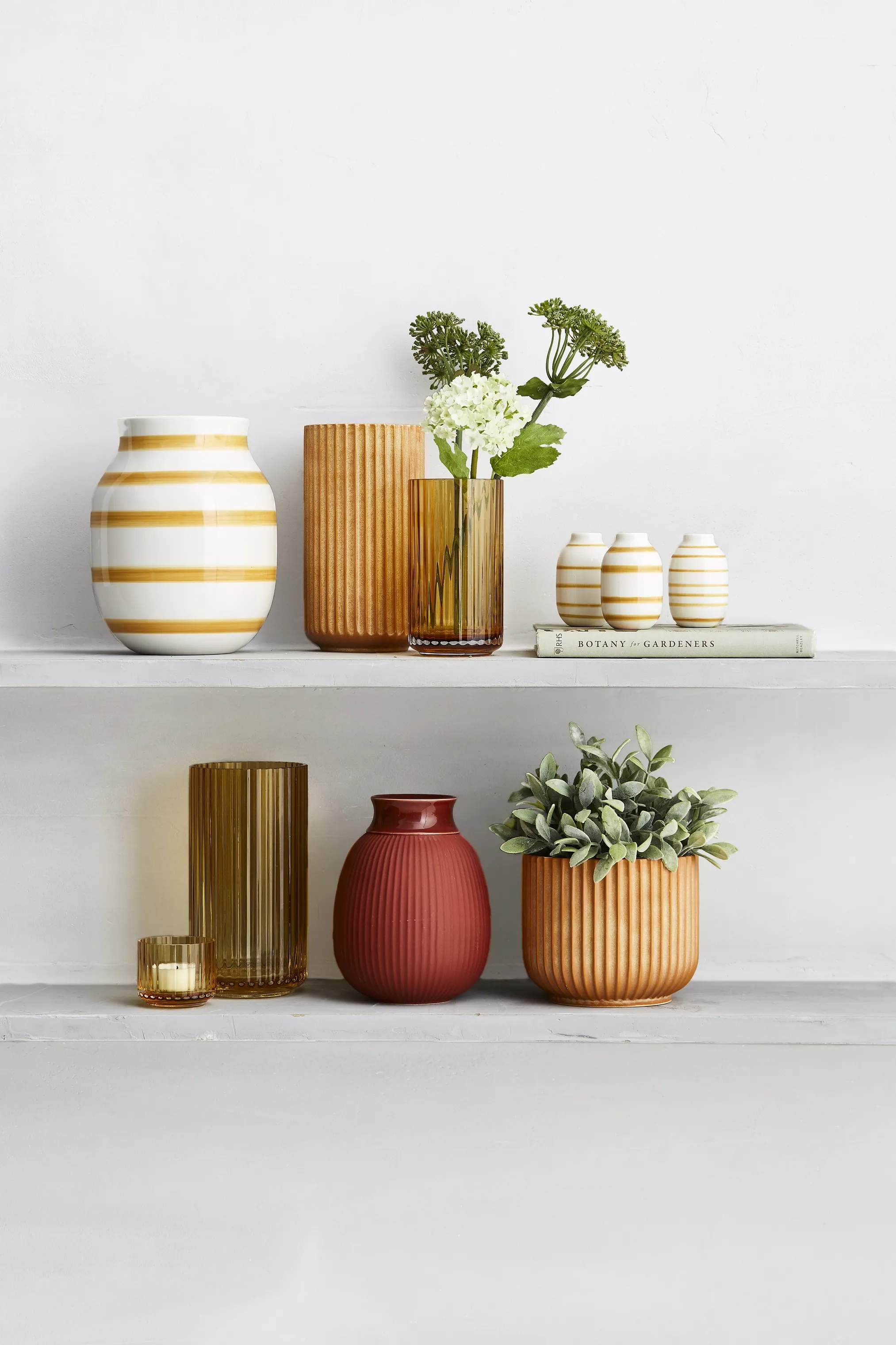 Lyngby Porcelæn Vaser Curve Vase i Terracotta, 17,5 cm, 2