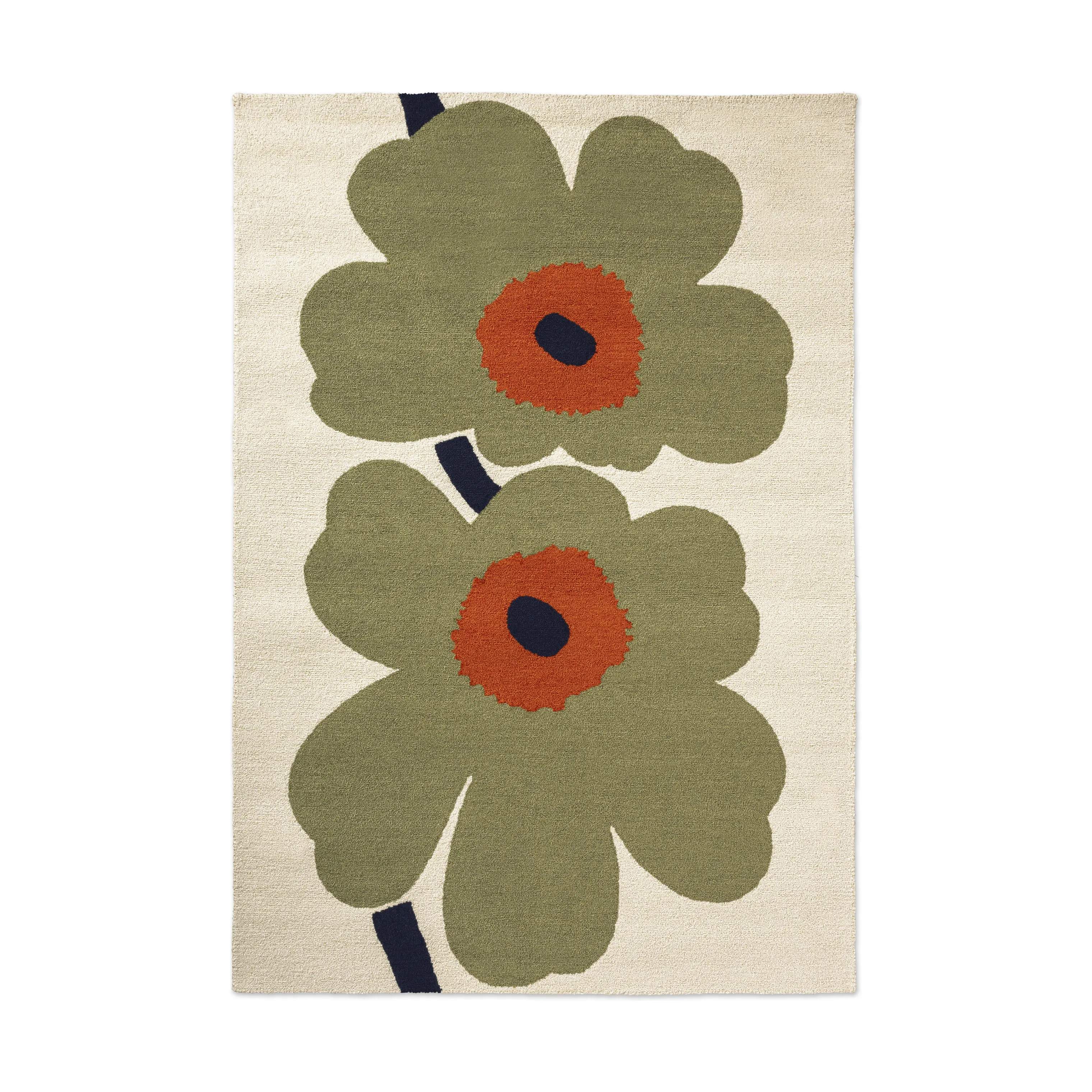 Marimekko by Brink & Campman Gulvtæpper Unikko Udendørsgulvtæppe i Støvet Grøn, B160 x L230 cm, 1