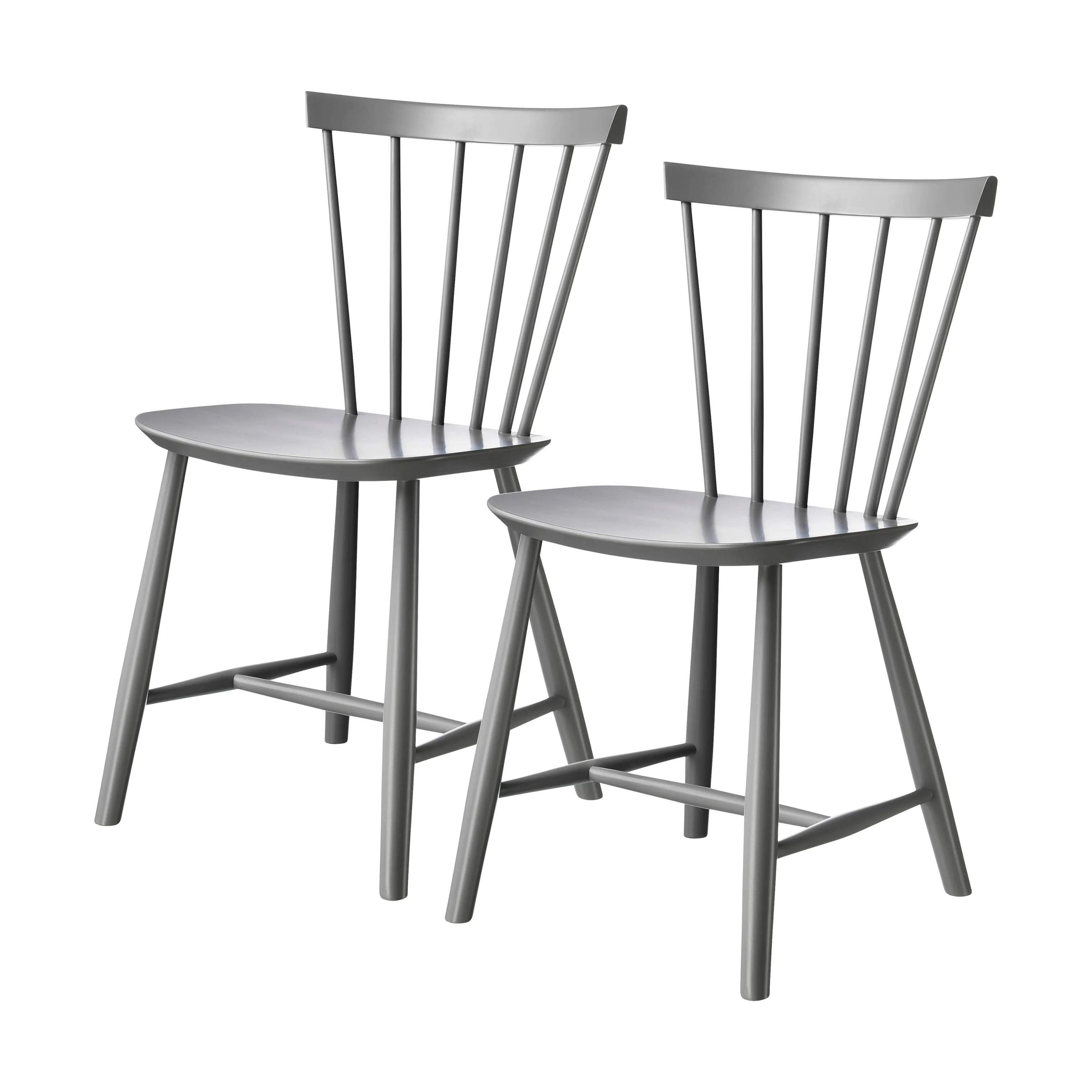 J46 Spisebordsstol - 2 stk., signal grey (pantone cool grey 9c/ral 7004), large