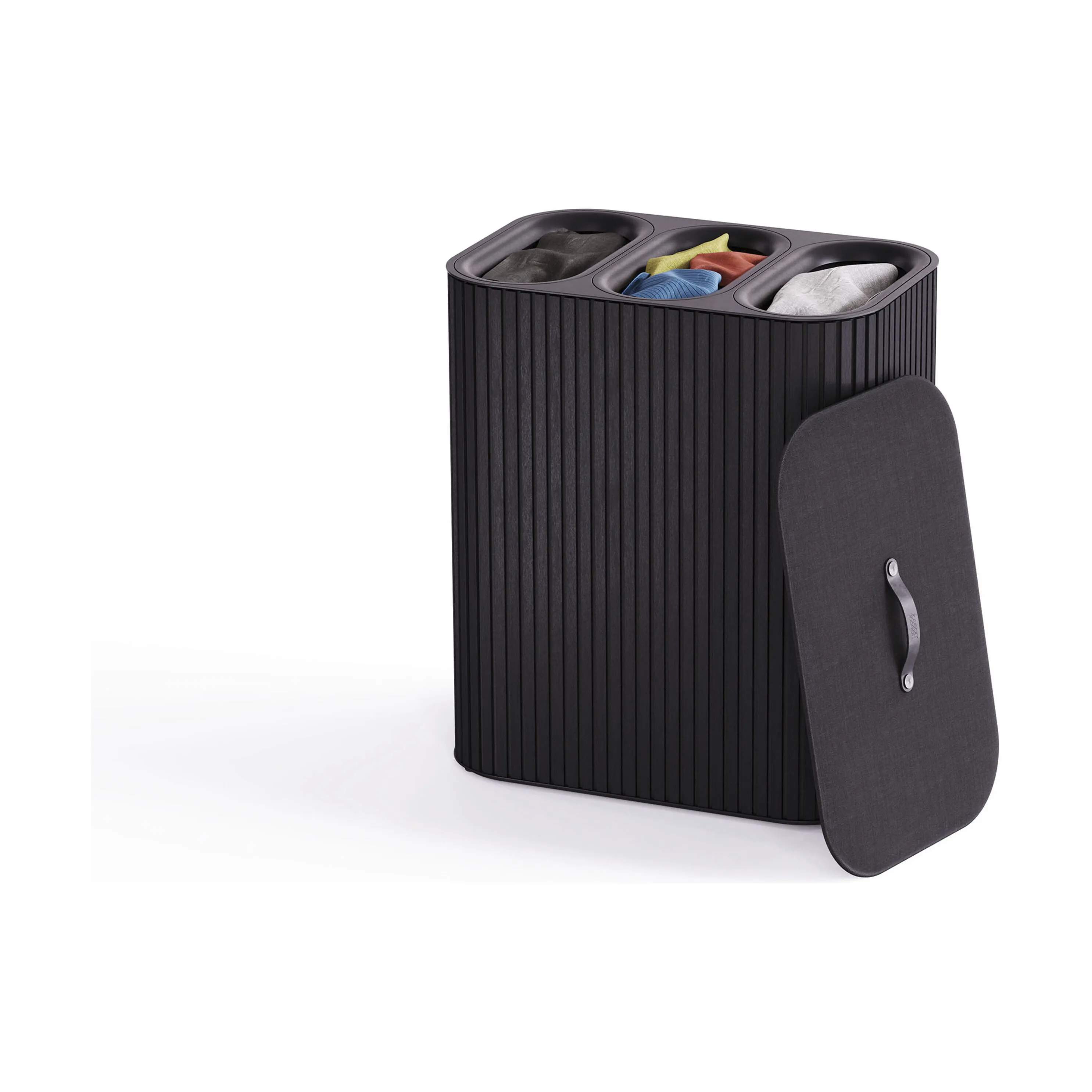 Joseph Joseph Vasketøjskurve Tota Trio Luxe Vaskekurv i Sort, 3 rum, 1