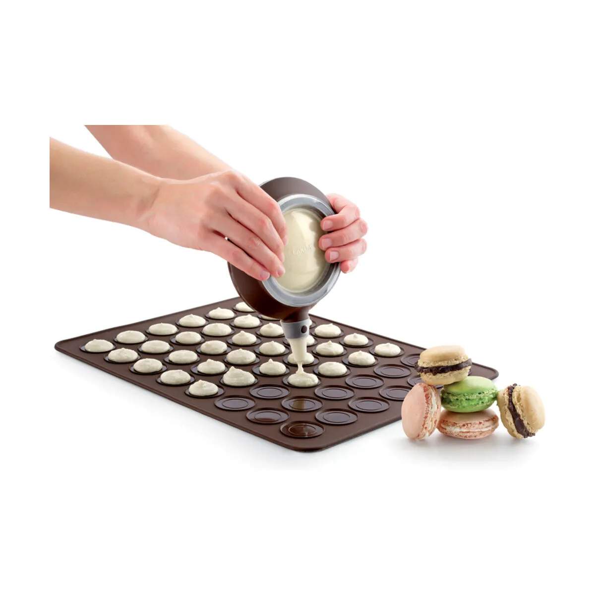 Lékué Bageredskaber Macaron bagesæt i Brun/klar, 3