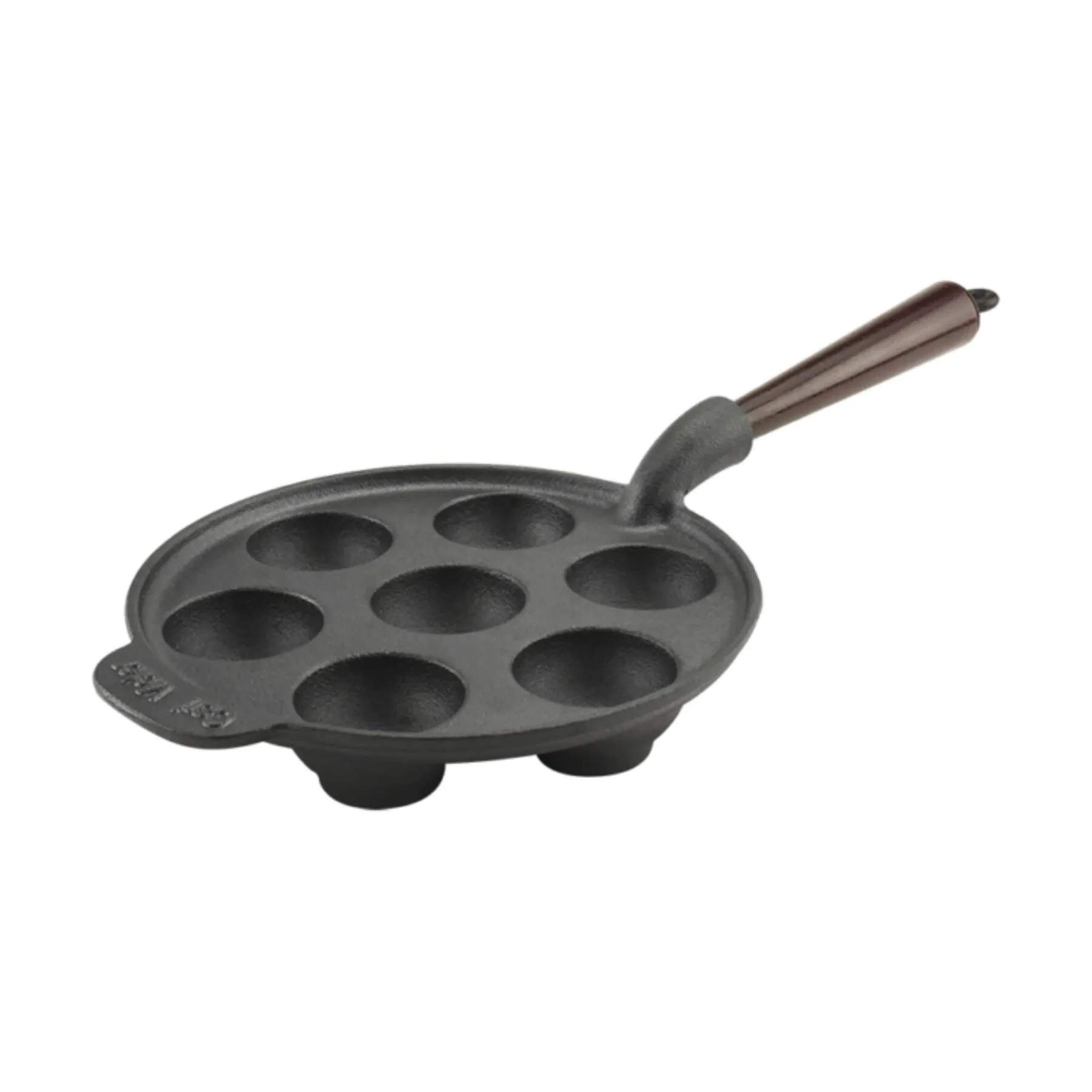 Carl Victor Æbleskivepander Æbleskivepande i Støbejern, Træ, 1