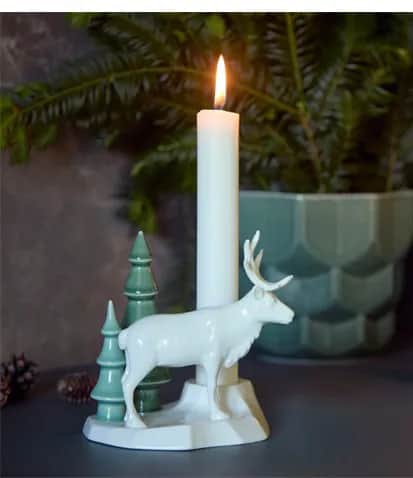 Dottir Lysestager Winter Stories Lysestage i White/Green, 2