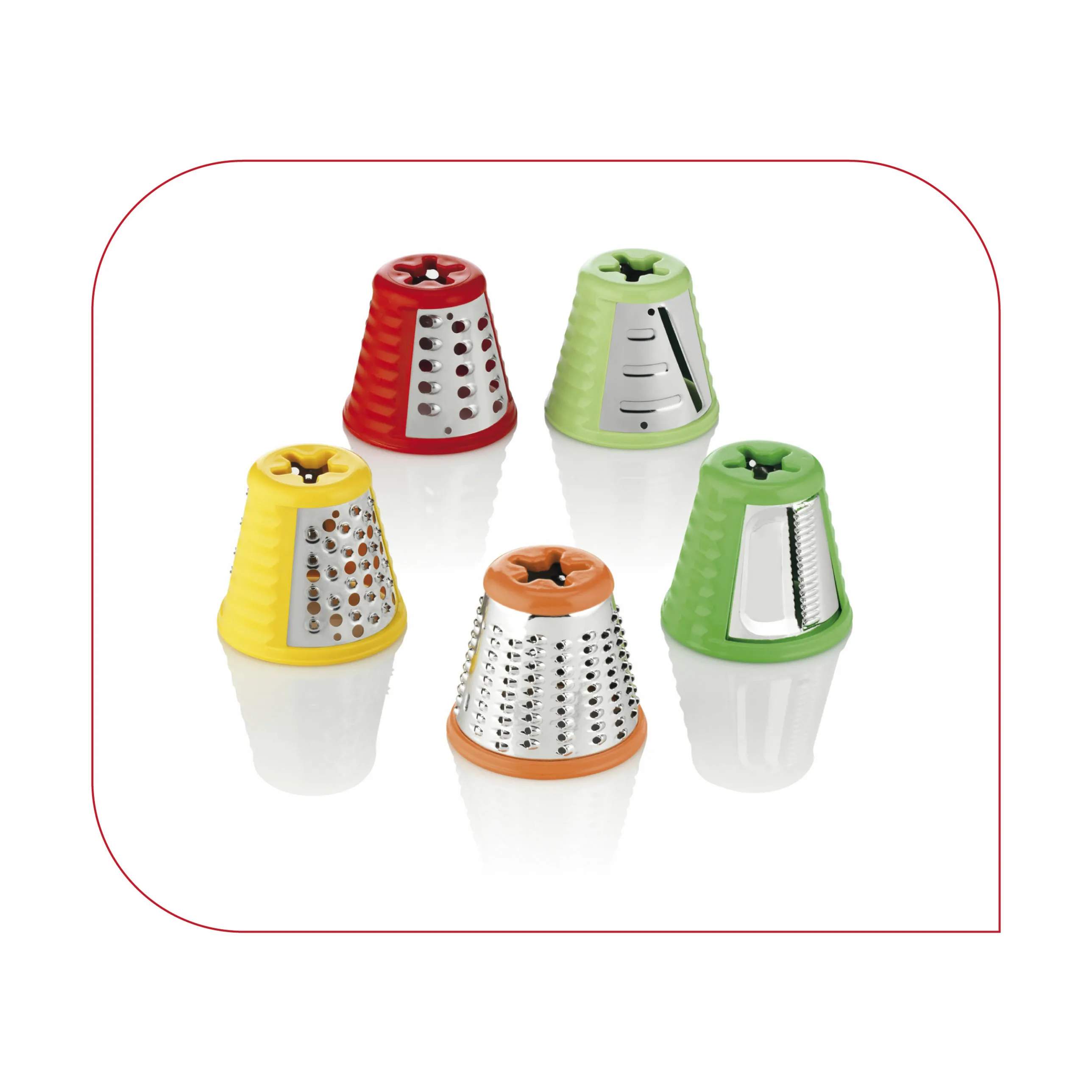 Tefal Rivejern Fresh Express+ Grøntsagssnitter i Rød/hvid, 2