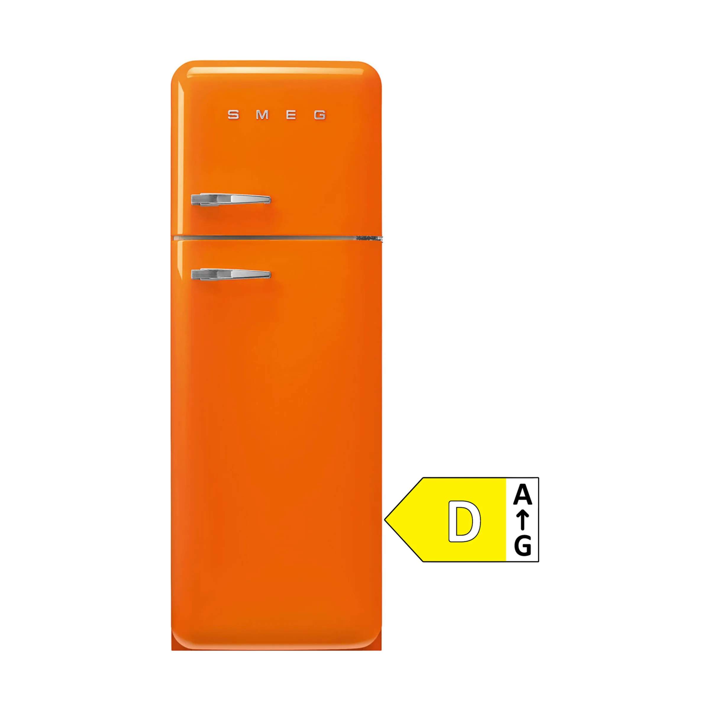 Smeg Køleskabe 50's Style Kølefryseskab i Orange, 1
