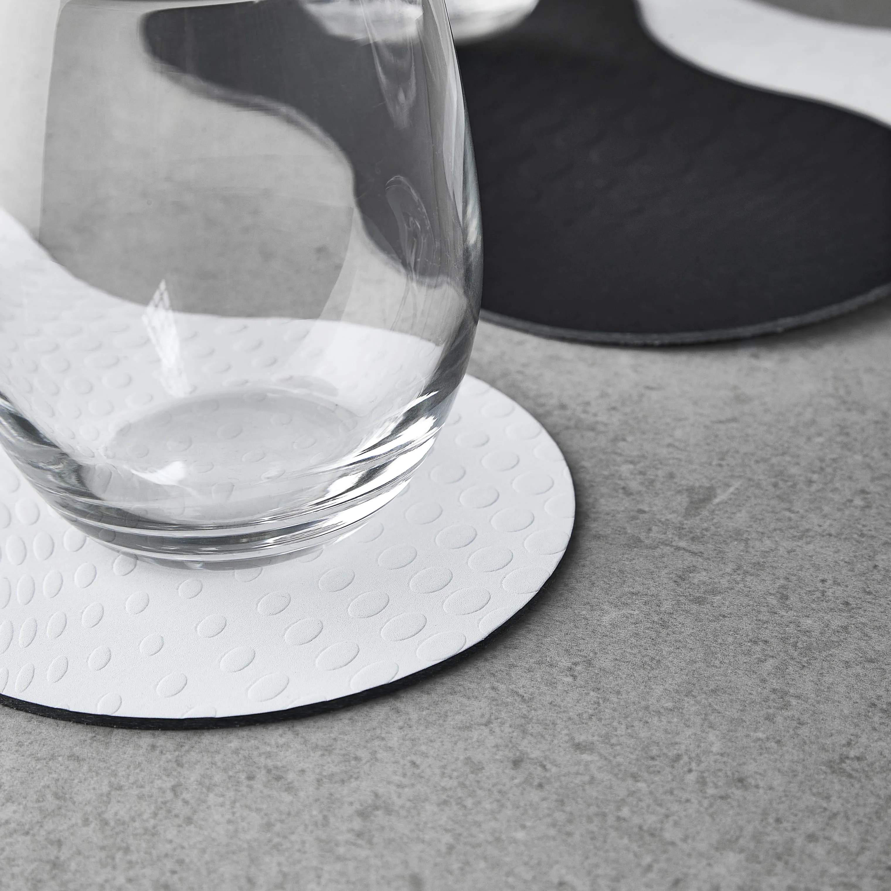 Life In Colour Glasbrikker og coasters Double Coaster - 4 stk. i Mozzarella, 3