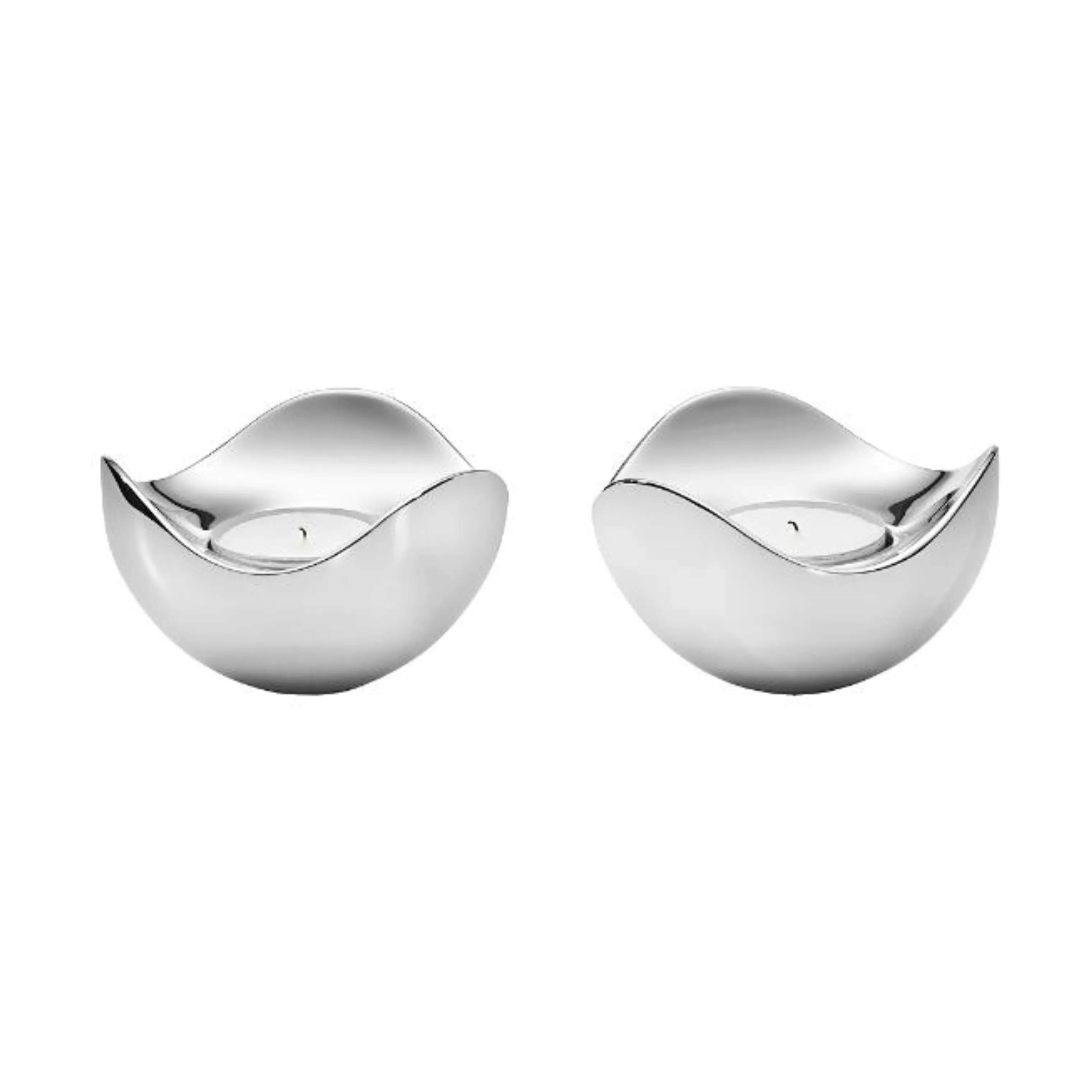 Georg Jensen Fyrfadsstage Bloom Fyrfadsstage - 2 stk. i Stål, 1