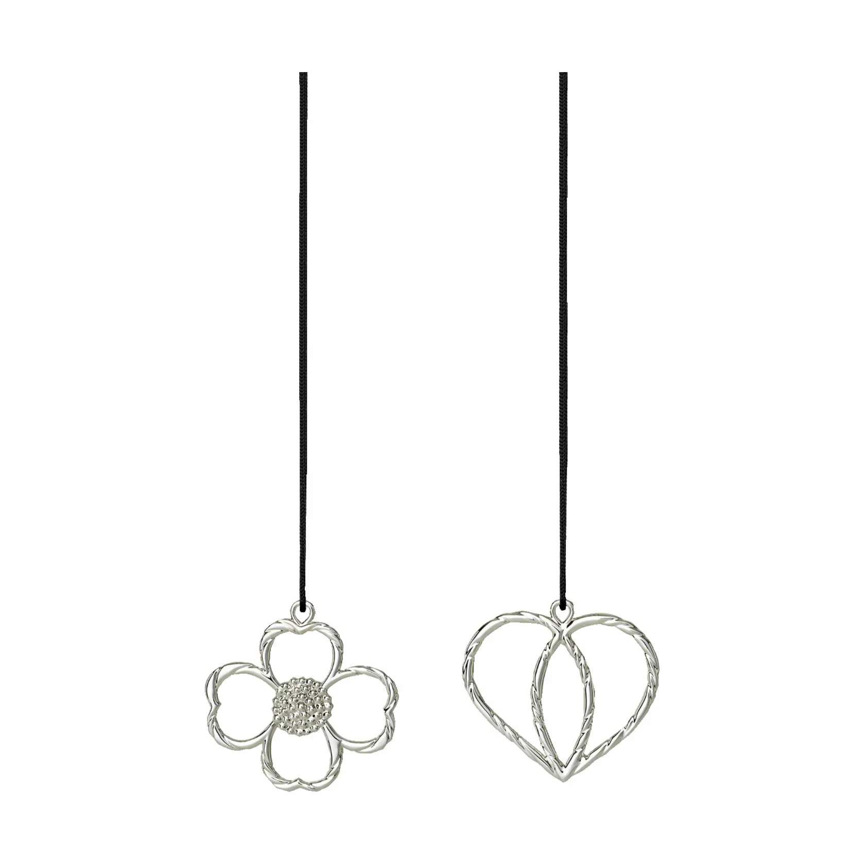 Rosendahl Juleophæng Karen Blixen Juleophæng Smørblomst & Hjertekrone i Sølvfarvet, 7 cm, 1