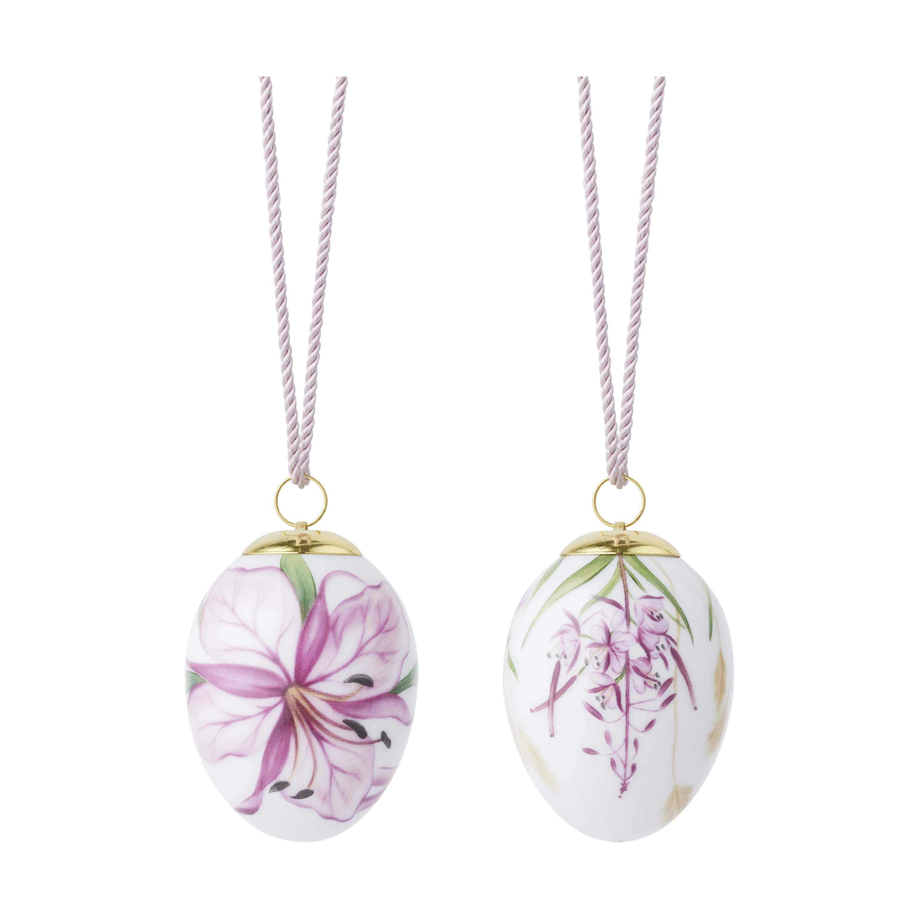 Royal Copenhagen Påskeæg og ophæng Forårskollektion Æg 2026 - Gederams - 2 stk. i Lyserød, 1