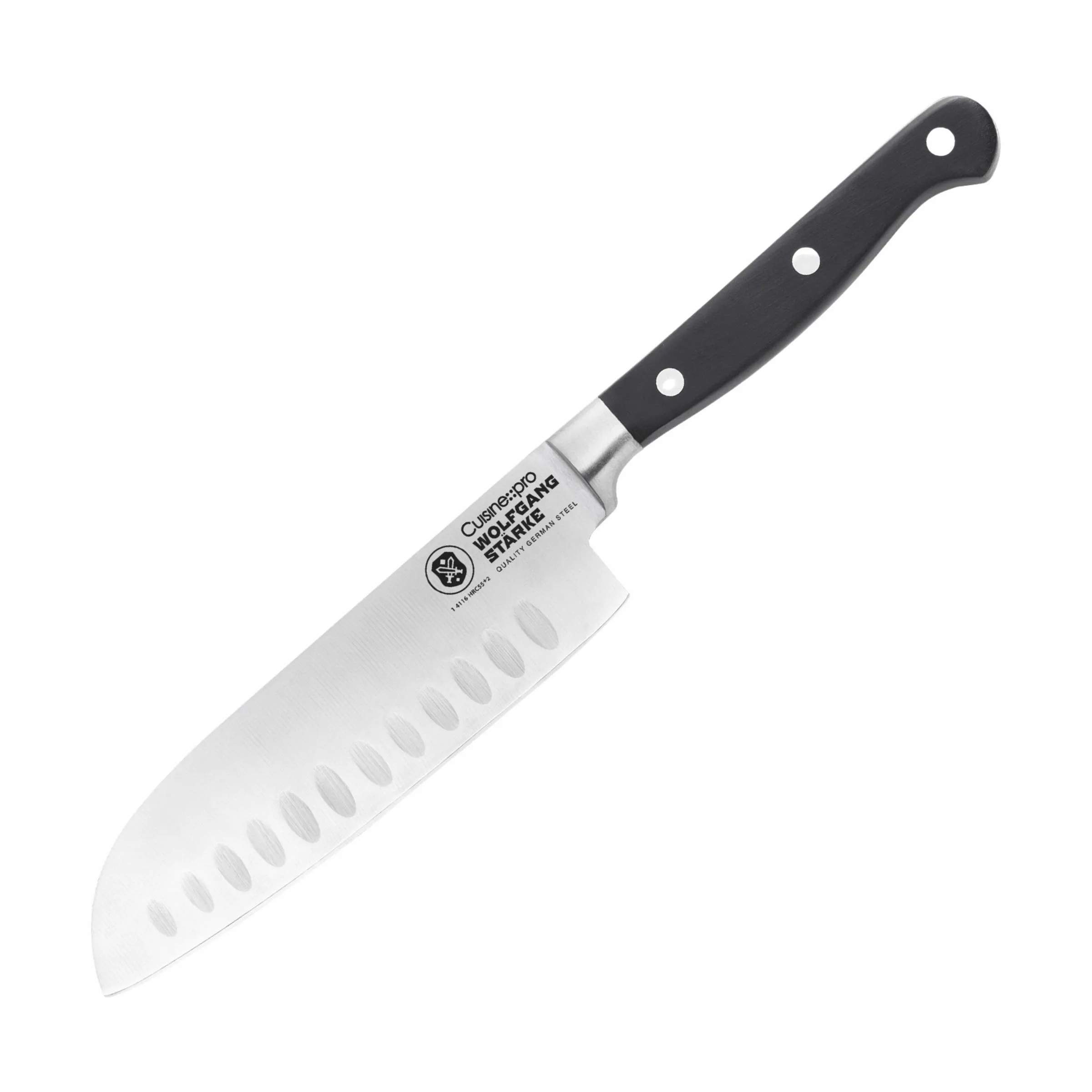 WOLFGANG STARKE™ Santokukniv, sølvfarvet/sort, large