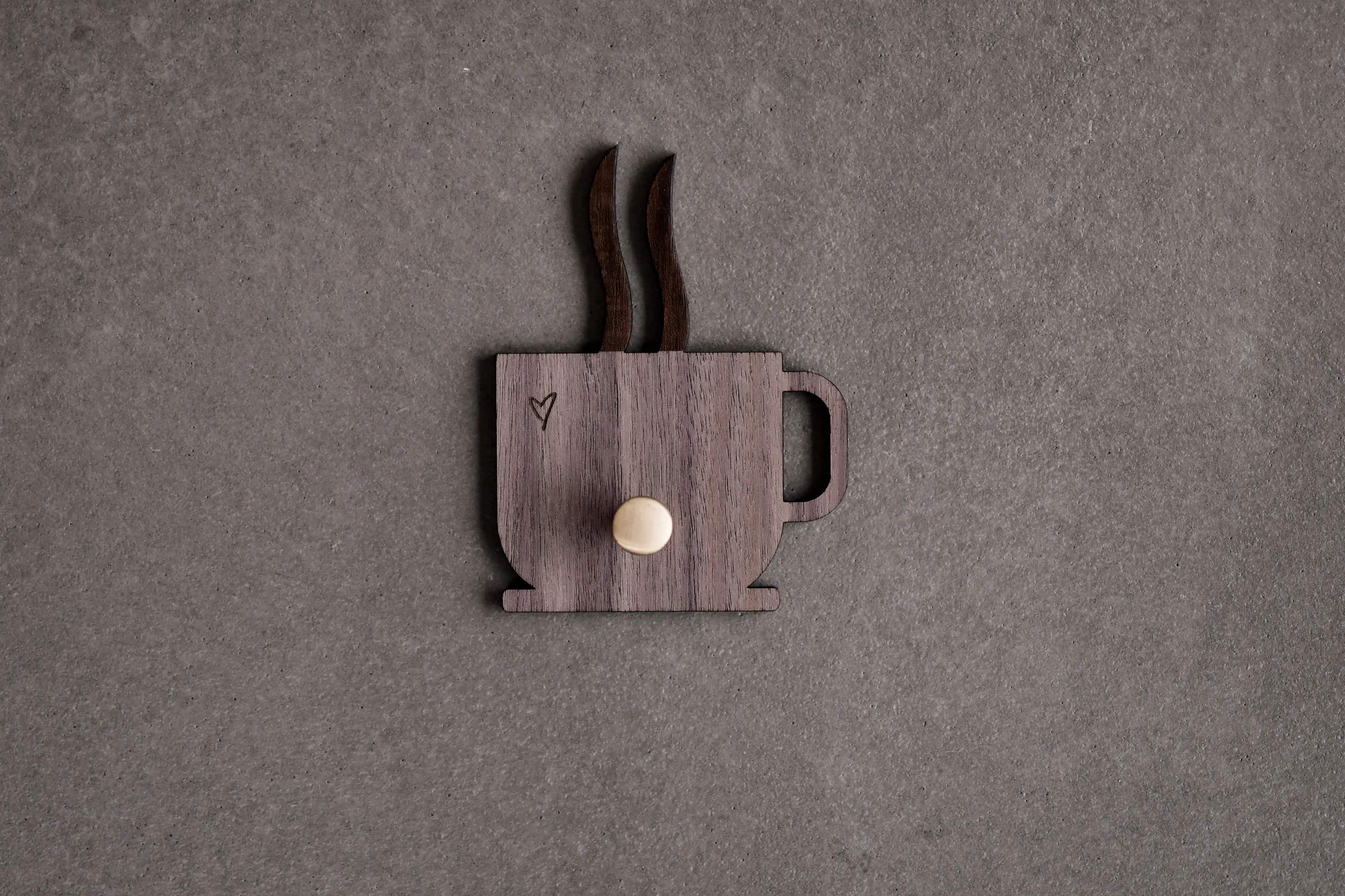 Minifabrikken Knager Knage - Kaffekop i Valnød, 2